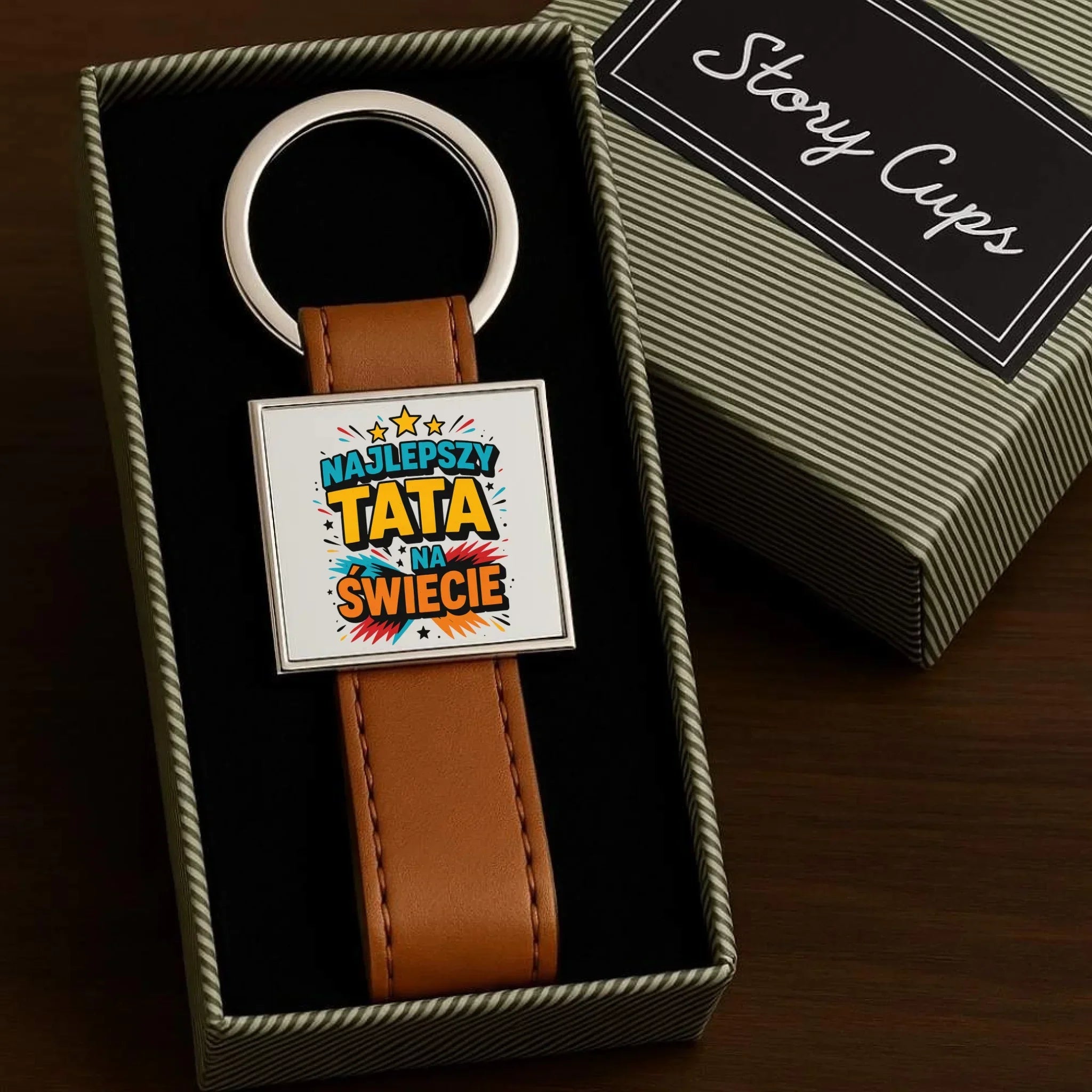 Najlepszy tata na świecie | Brelok dla taty DT34 - StoryCups.pl