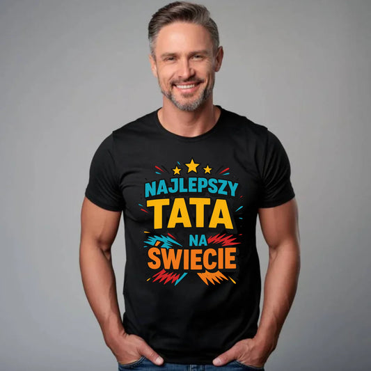 Personalizowana koszulka dla taty – T-shirt z nadrukiem prezent dla taty na Dzień Ojca, urodziny