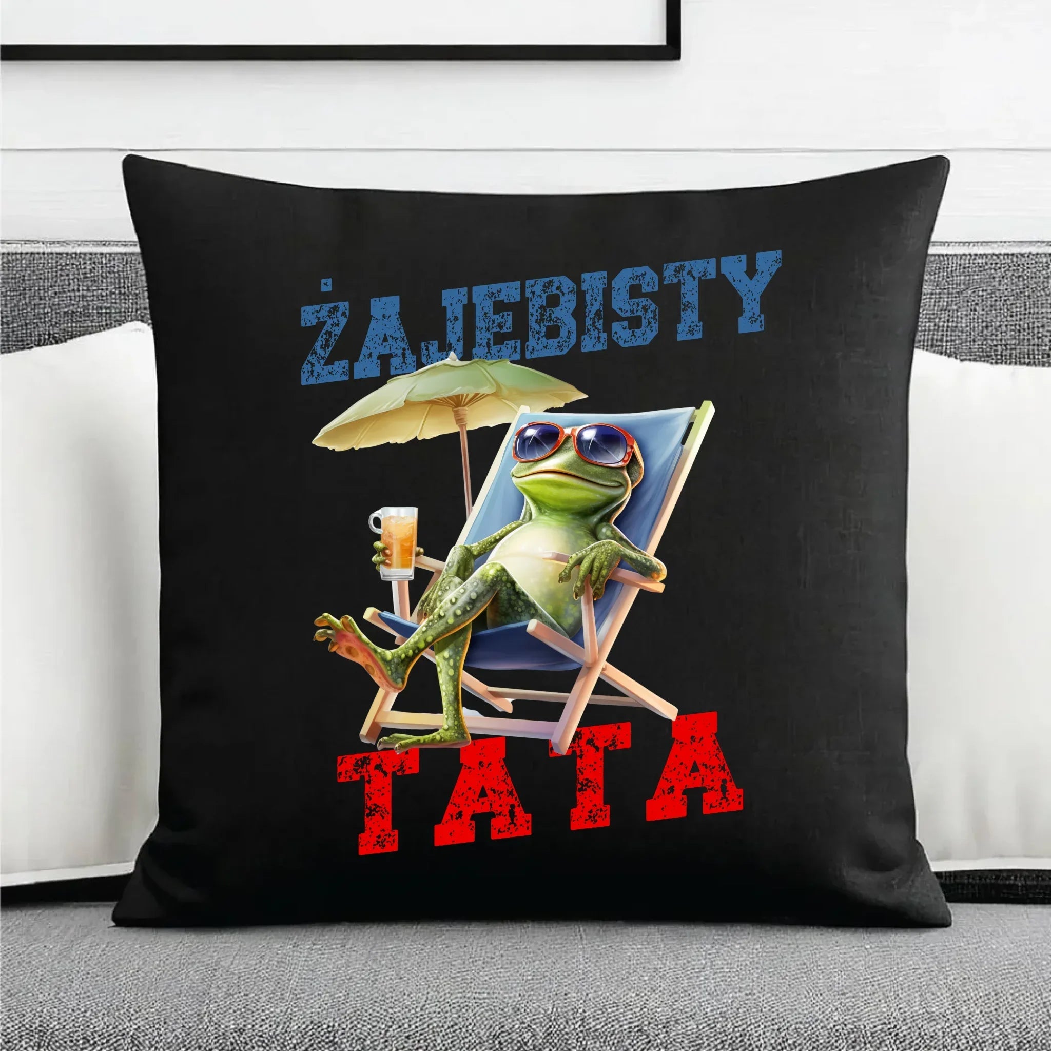 Żajebisty tata | Poduszka dekoracyjna dla taty DT35 - StoryCups.pl