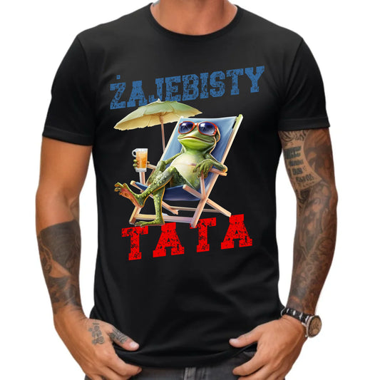 Prezent dla taty koszulka z nadrukiem DZIEŃ OJCA TATA