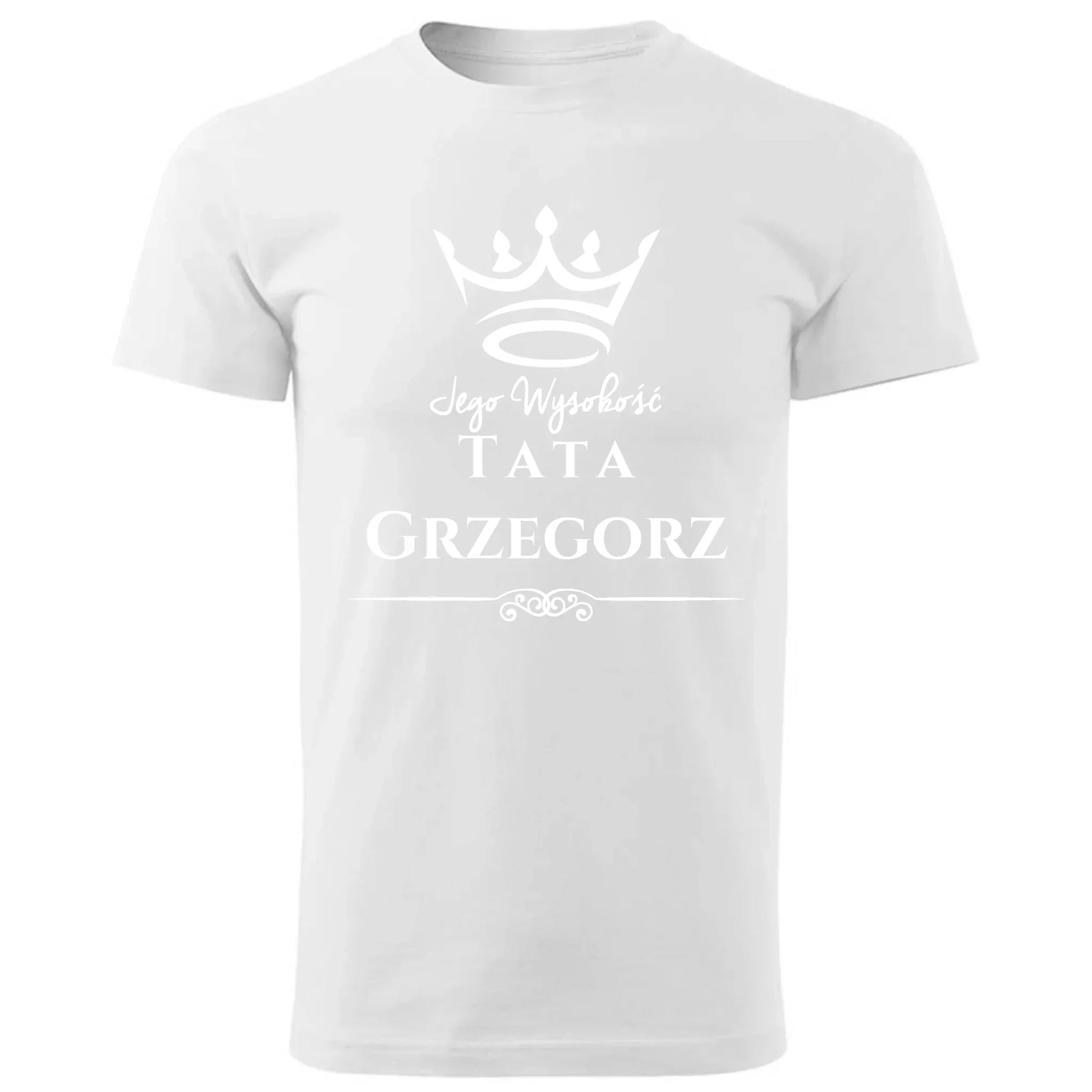 Jego Wysokość tata imię | Koszulka męska dla taty DT11 - StoryCups.pl