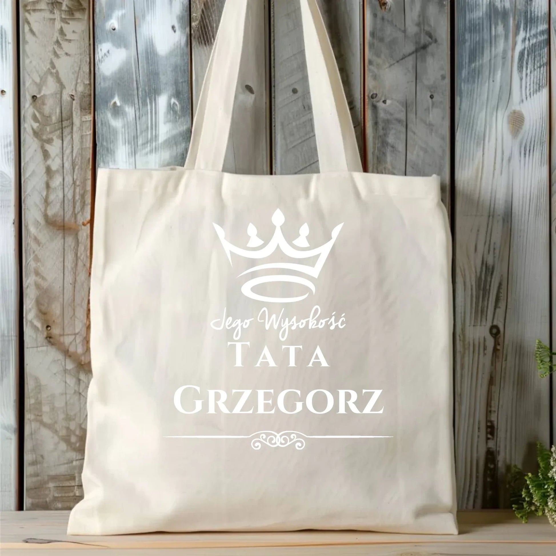 Jego Wysokość tata imię | Torba dla taty DT11 - StoryCups.pl