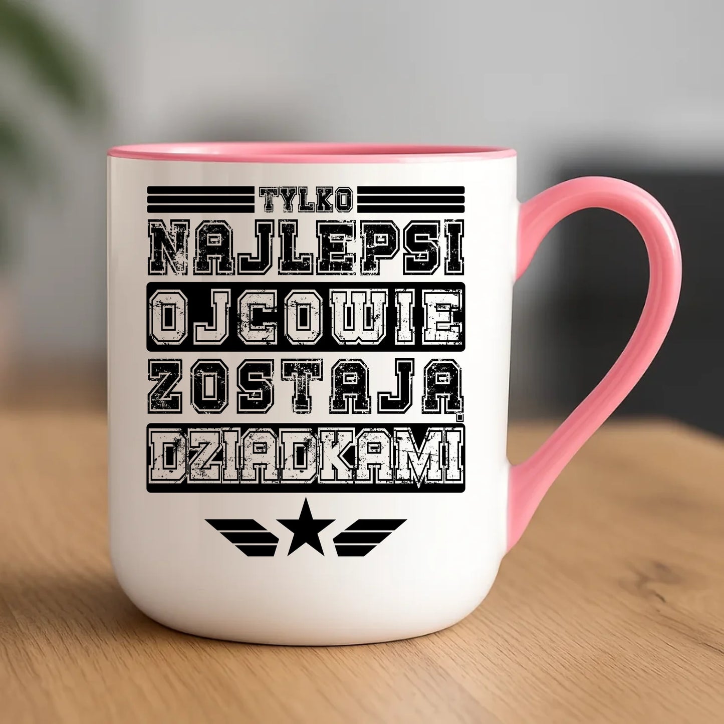 Personalizowany kubek dla taty upominek na Dzień Ojca - różowy