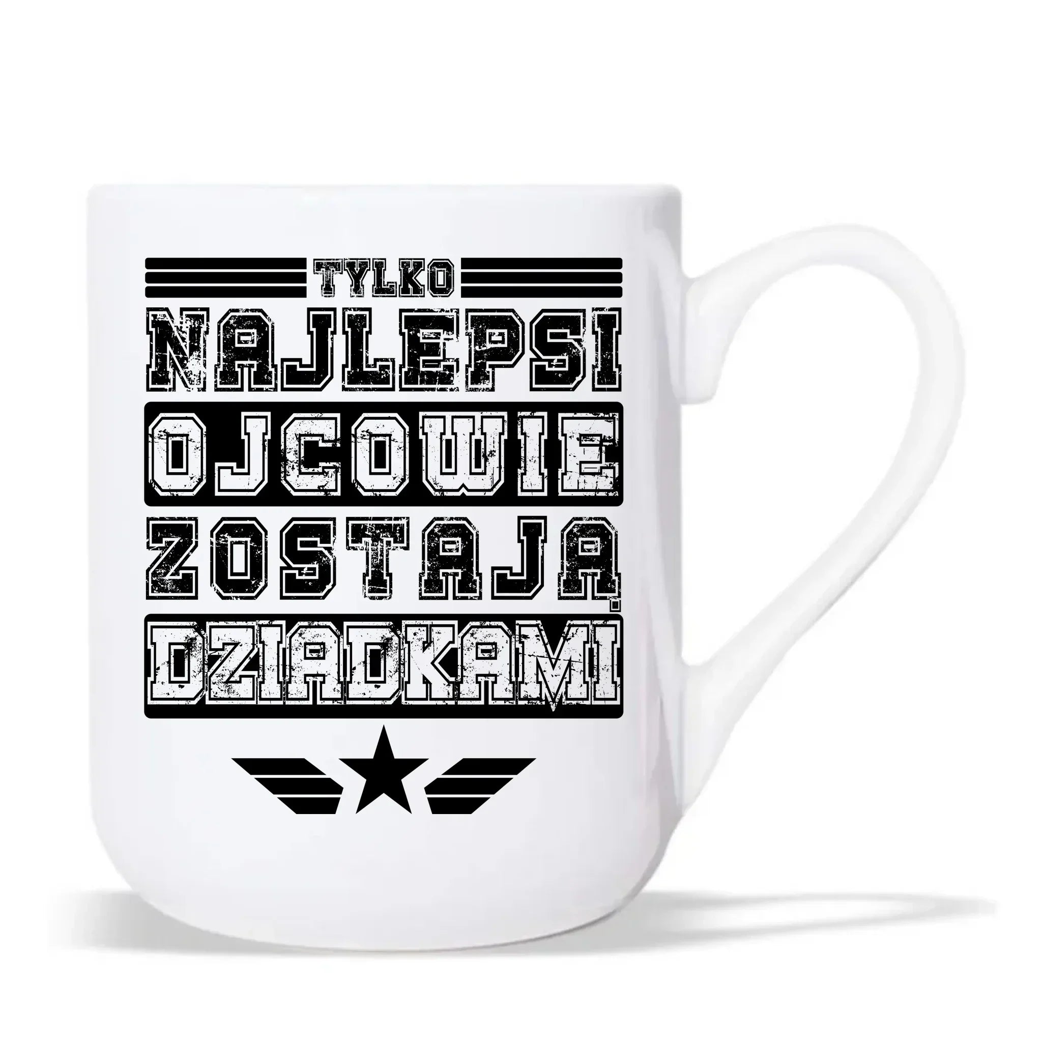 Tylko najlepsi ojcowie zostają dziadkami | Kubek elegant dla taty DT39 - StoryCups.pl