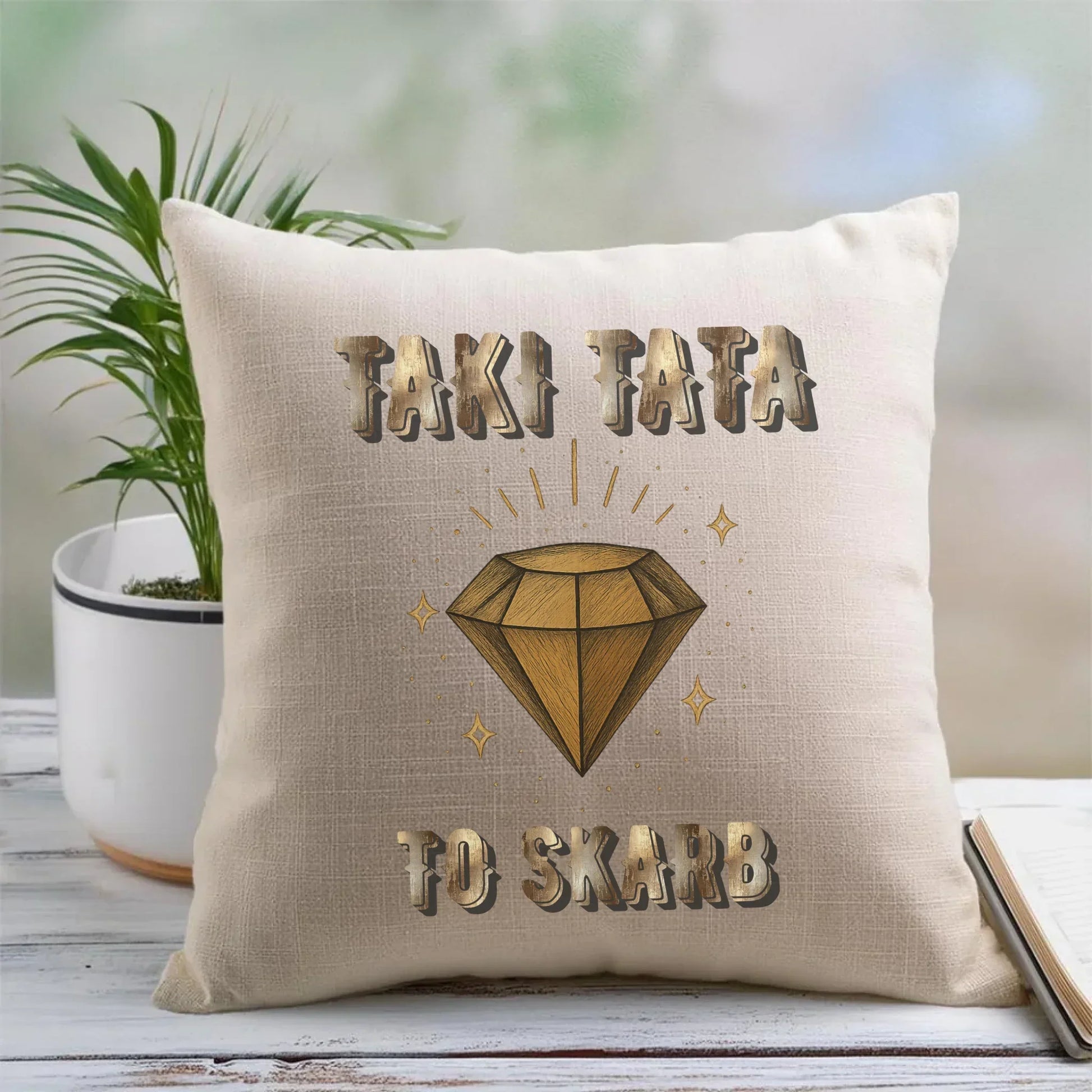 Taki tata to skarb | Poduszka dla taty DT17 - StoryCups.pl