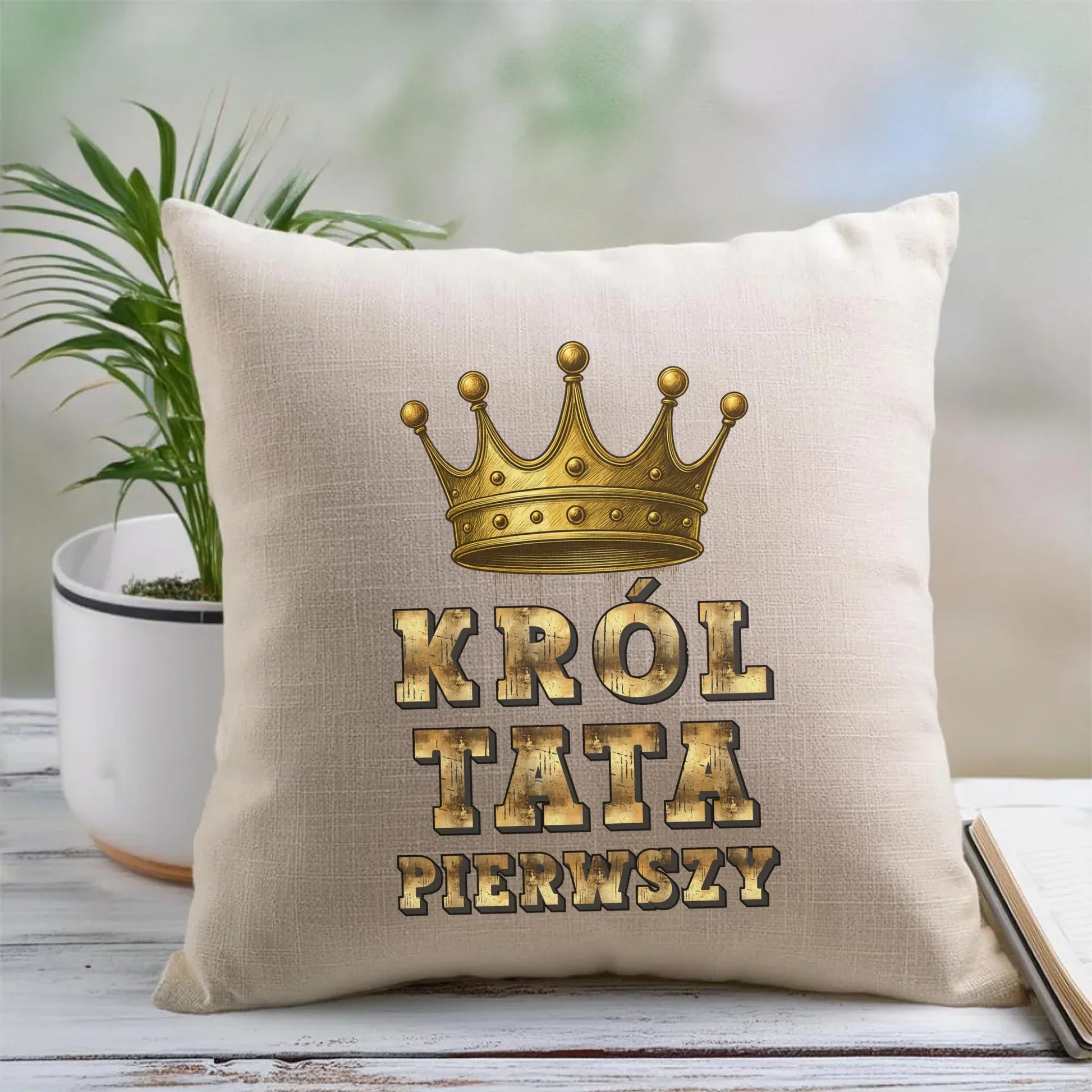Król Tata Pierwszy | Poduszka prezent dla taty DT20 - StoryCups.pl