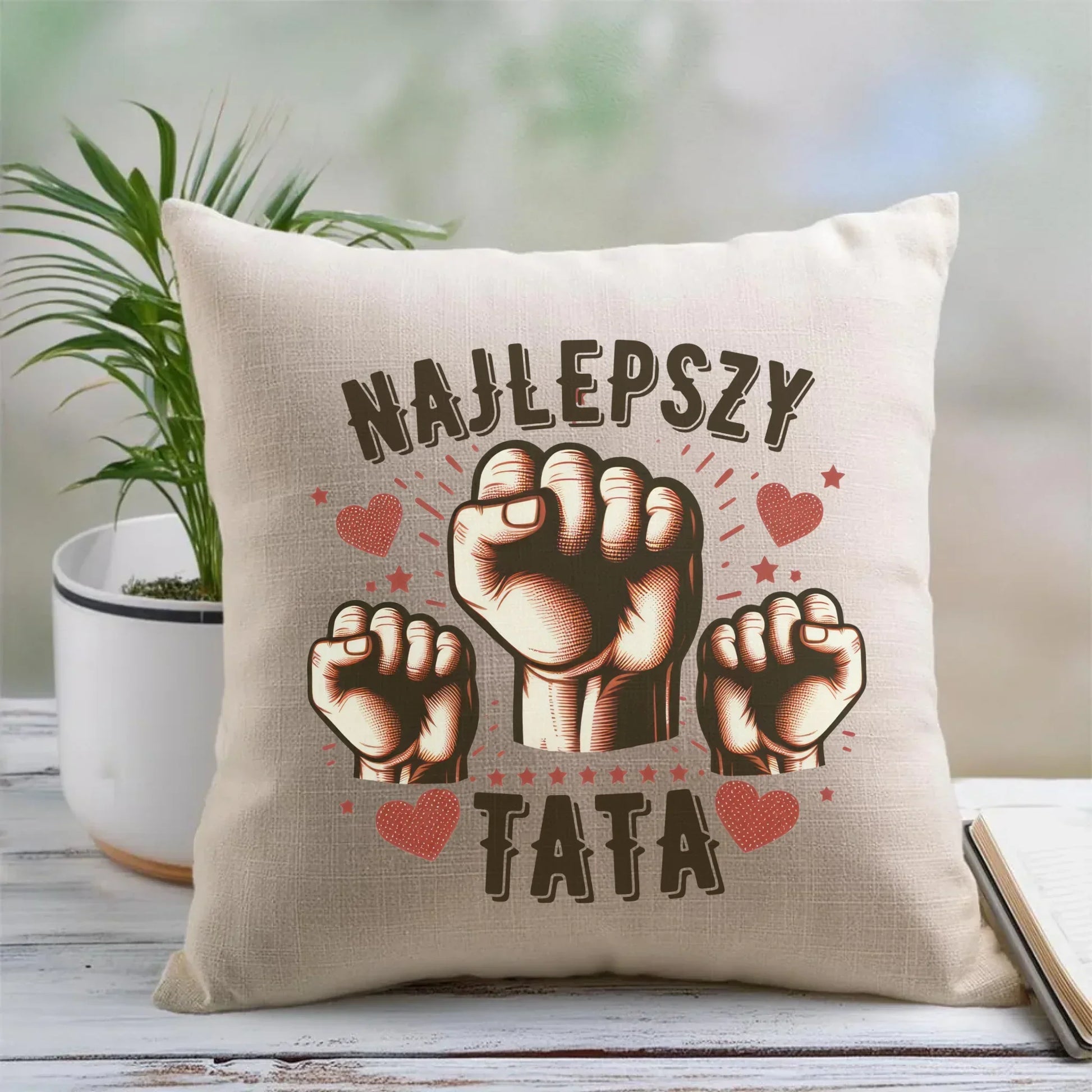 Najlepszy tata na świecie | Poduszka dla taty na prezent DT12 - StoryCups.pl