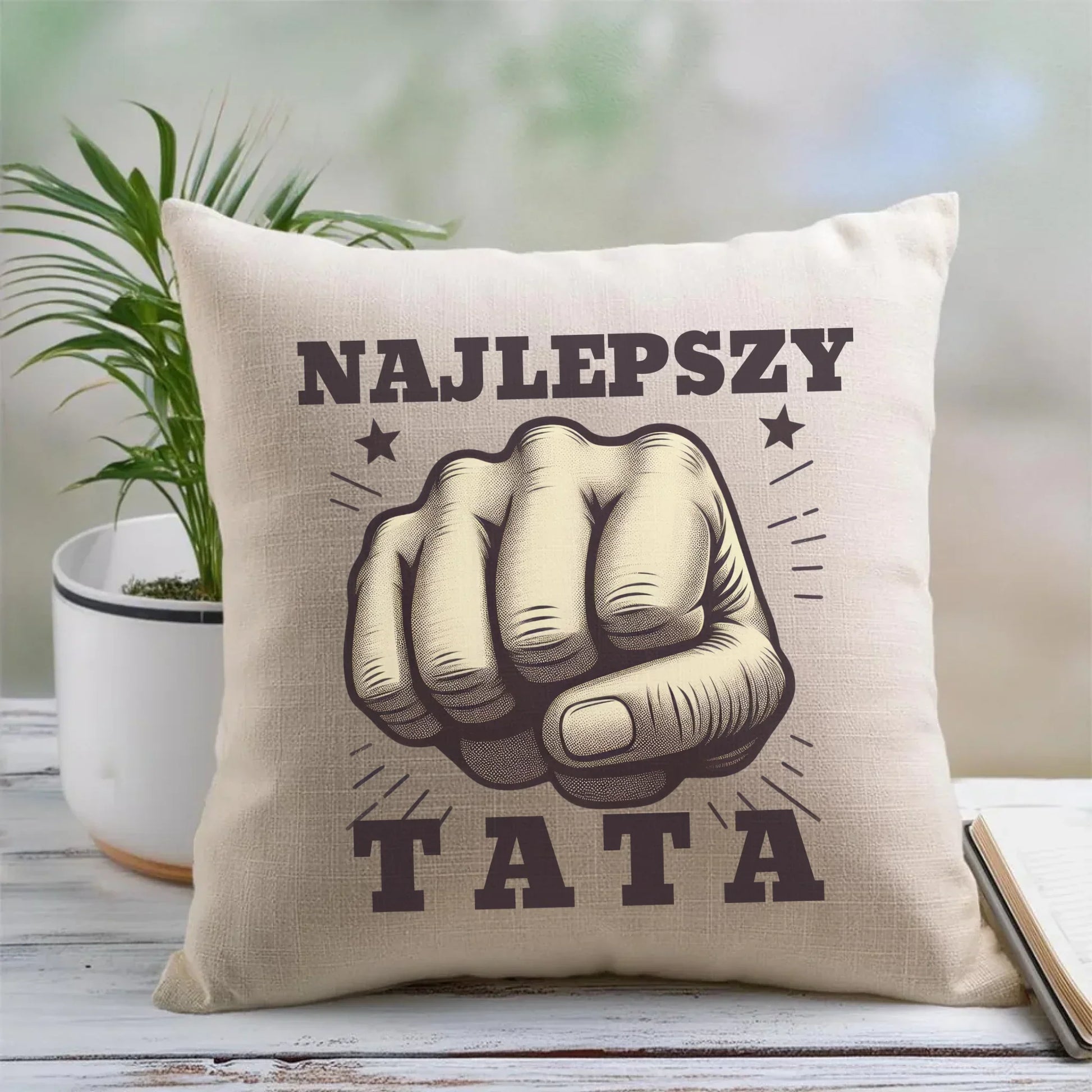 Najlepszy tata | Poduszka upominek dla taty DT22 - StoryCups.pl