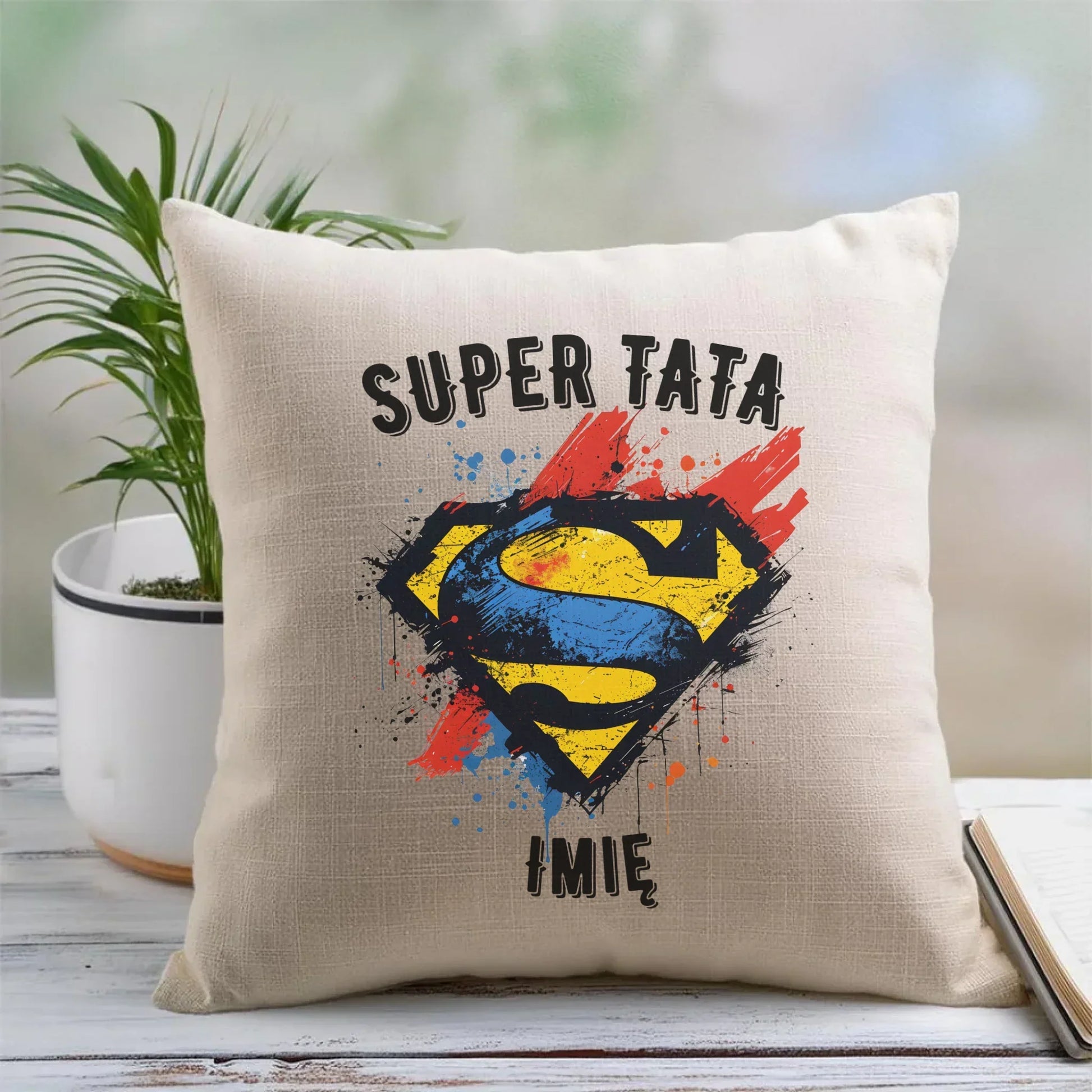 Superbohater Tata | Poduszka dla taty DT07 - StoryCups.pl