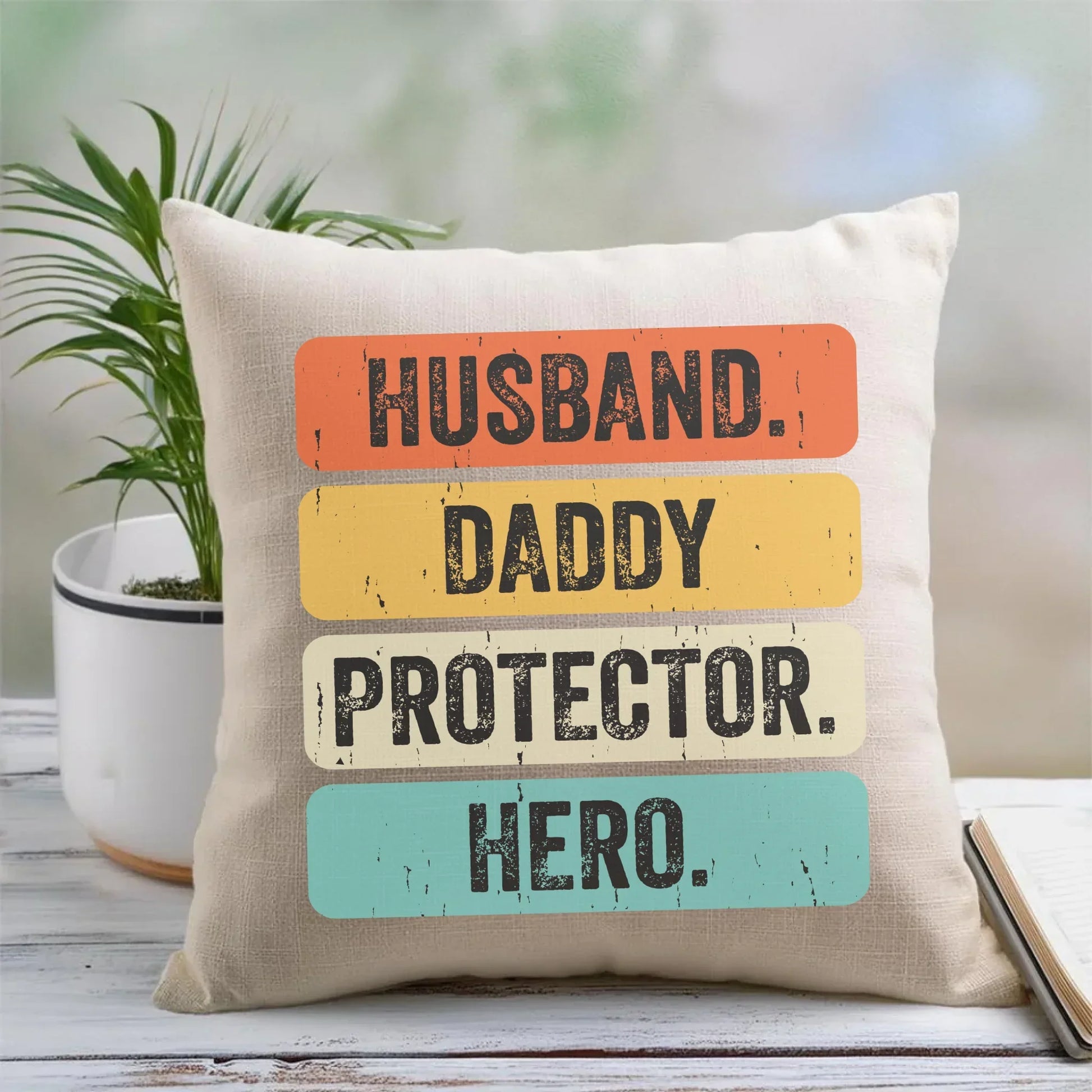Husband daddy protector hero | Poduszka dla taty DT05 - StoryCups.pl