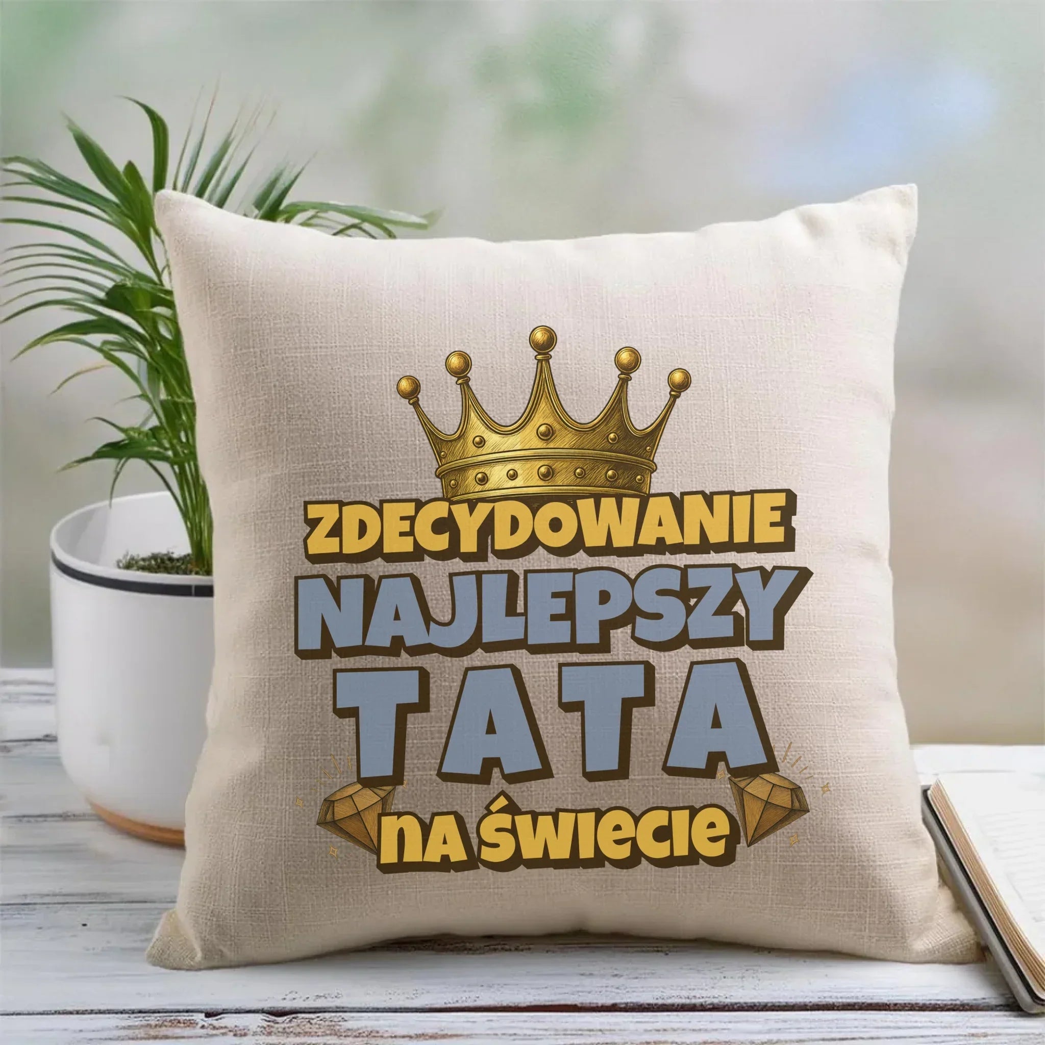 Zdecydowanie najlepszy tata na świecie | Poduszka dla taty DT25 - StoryCups.pl