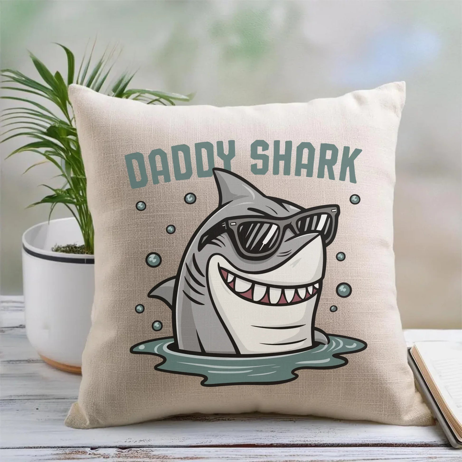 Daddy shark | Poduszka dla taty DT15 - StoryCups.pl