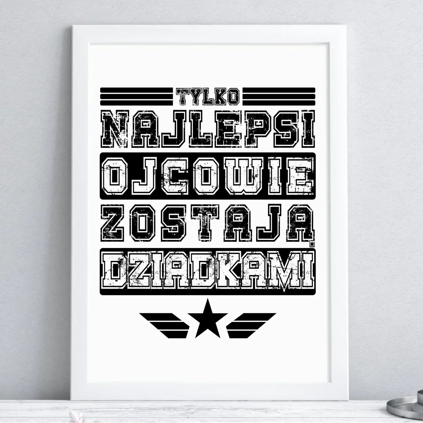 Prezent dla taty - obraz w ramie z personalizowanym nadrukiem - Dzień Ojca, Święta, urodziny