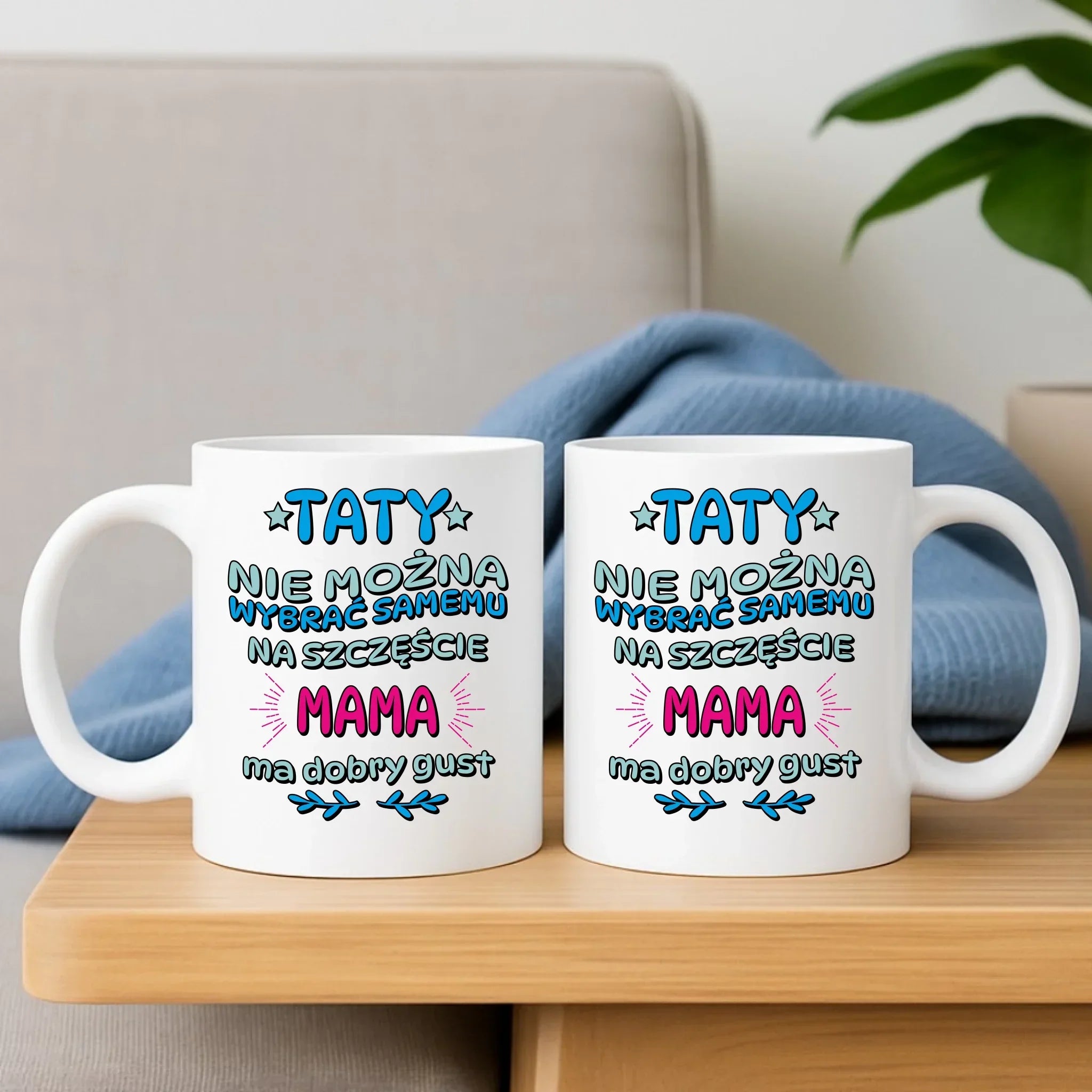 Taty nie można wybrać samemu | Zestaw poduszka i kubek dla taty DT40 - StoryCups.pl