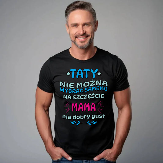 Personalizowana koszulka dla taty – T-shirt z nadrukiem prezent dla taty na Dzień Ojca, urodziny