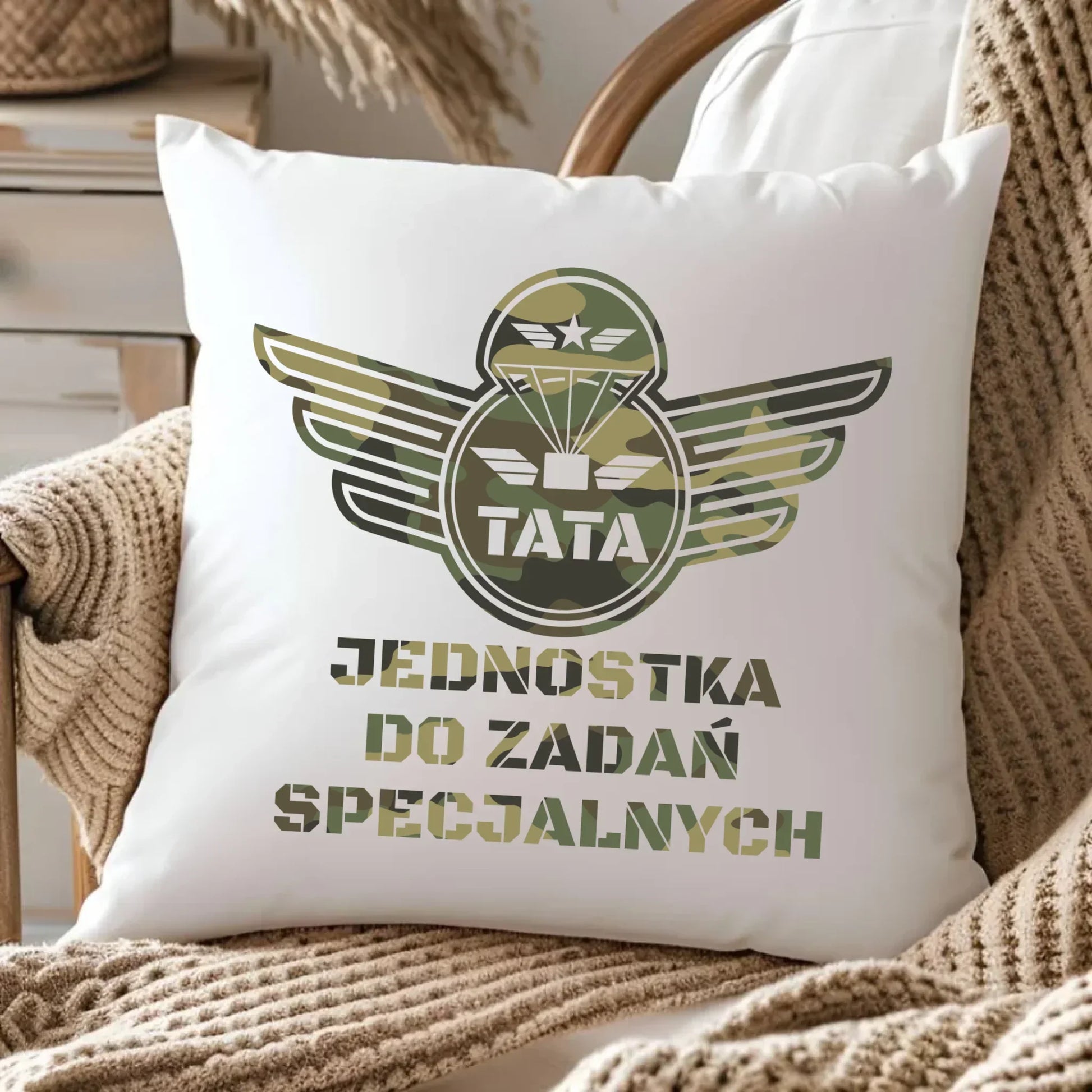 Tata jednostka do zadań specjalnych | Poduszka dla taty DT42 - StoryCups.pl