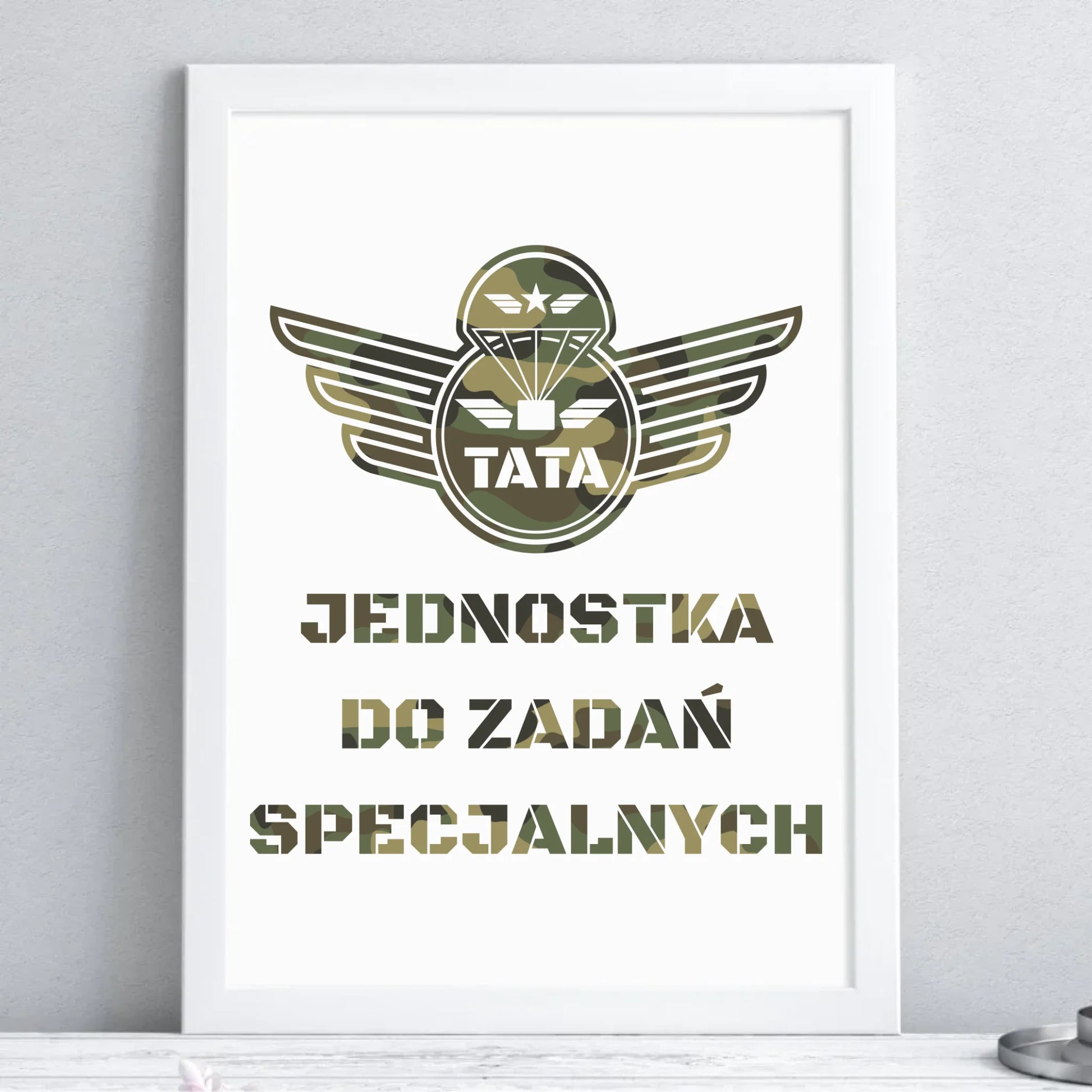 Prezent dla taty - obraz w ramie z personalizowanym nadrukiem - Dzień Ojca, Święta, urodziny