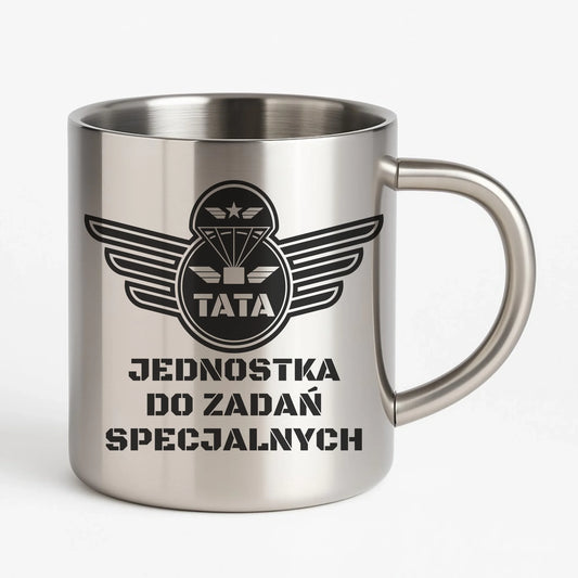 Metalowy kubek dla taty na prezent Dzień Ojca Urodziny Święta