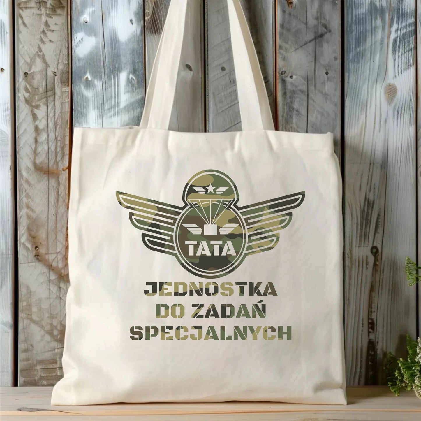 Personalizowana eco torba z nadrukiem dla taty - naturalna - prezent dla taty, Dzień Ojca, Święta, Urodziny