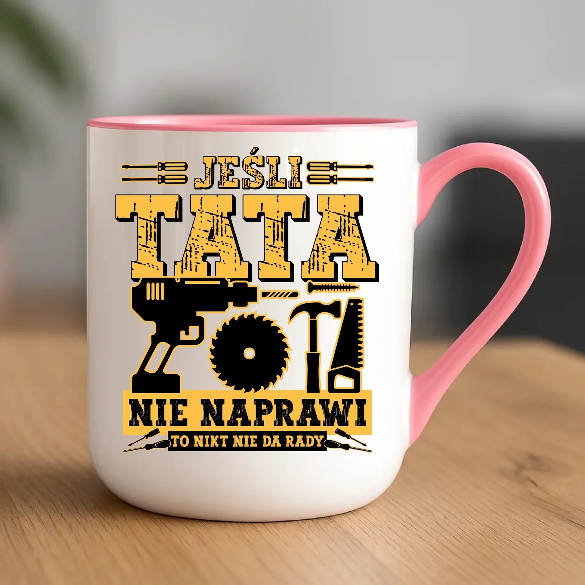 Jeśli tata nie naprawi to nikt nie da rady | Kubek elegant dla taty DT43 - StoryCups.pl