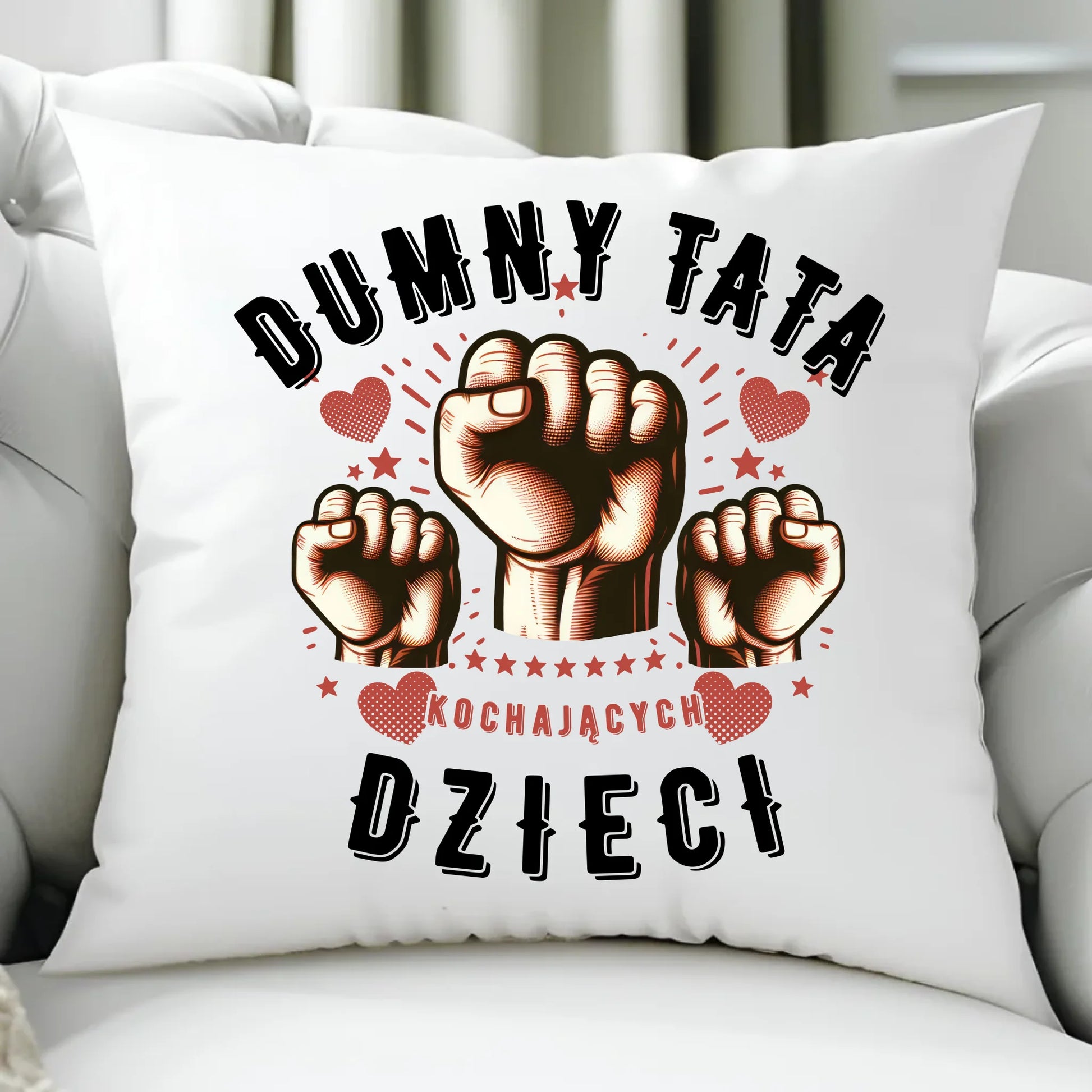 Poduszka z nadrukiem prezent dla taty Dzień Ojca Święta urodziny