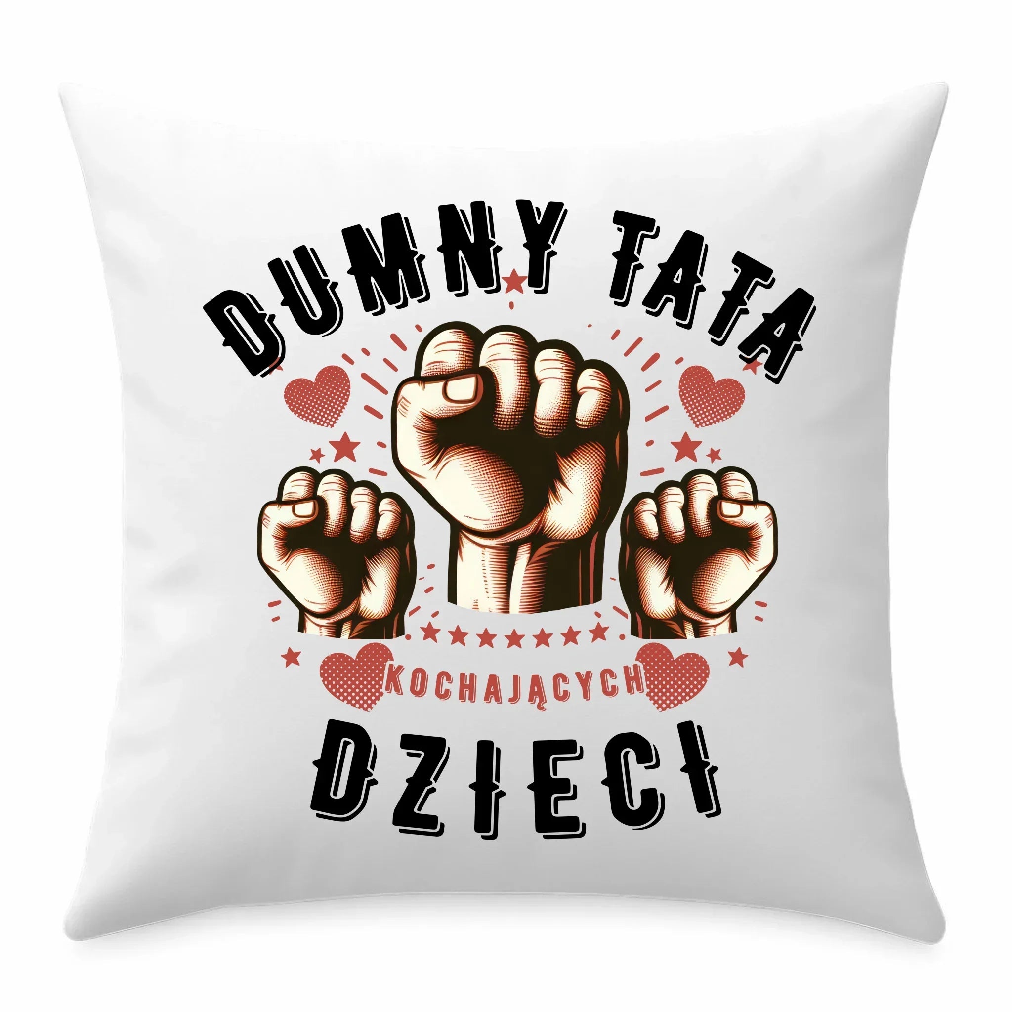 Dumny tata kochających dzieci | Poduszka prezent dla taty DT44 - StoryCups.pl