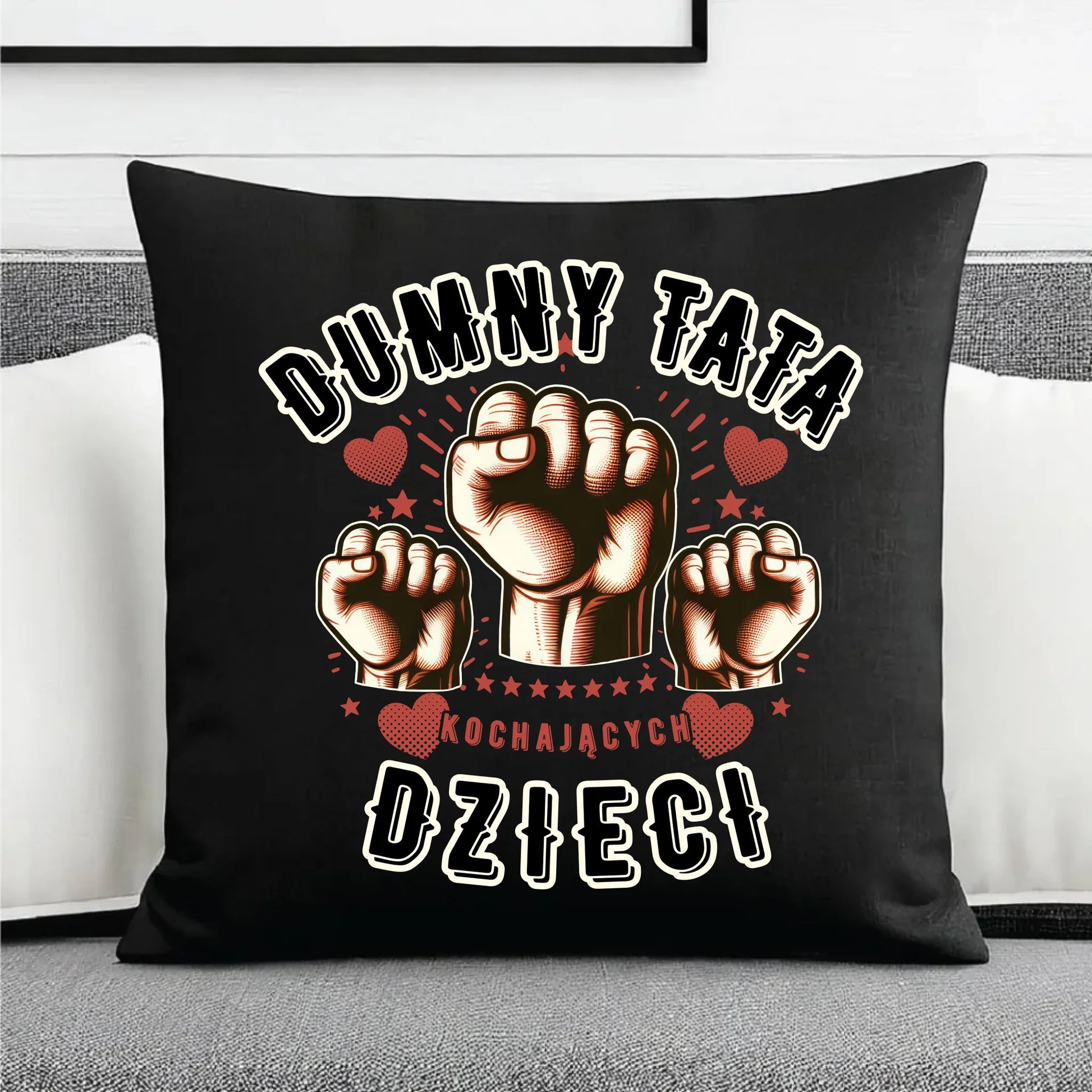 Prezent dla taty, na święta, na Dzień Ojca, urodziny - duża poduszka dekoracyjna