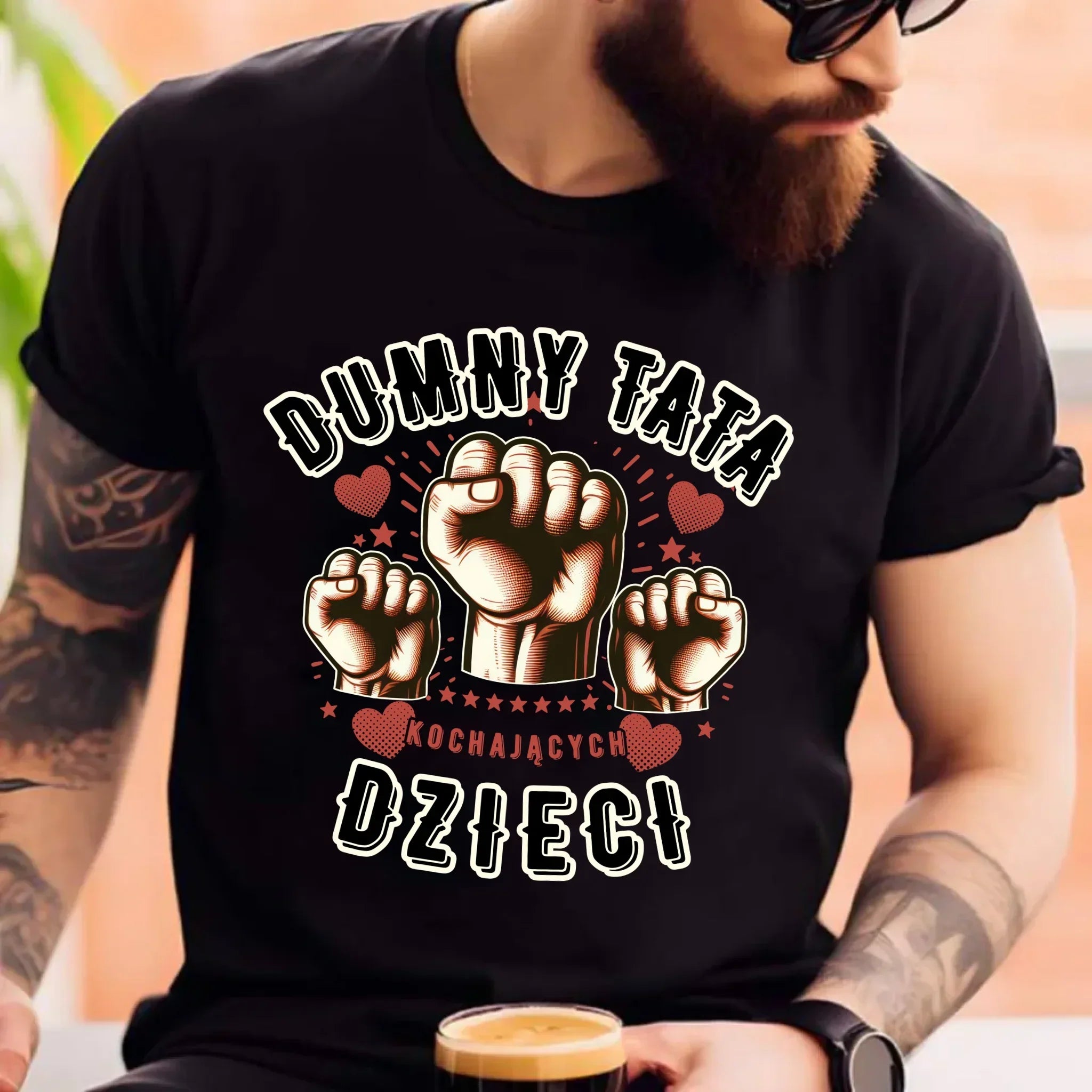 Dumny tata kochających dzieci | Koszulka męska prezent dla taty DT44 - StoryCups.pl