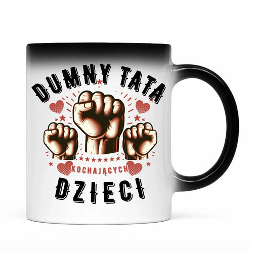 Dumny tata kochających dzieci | Kubek magiczny dla taty DT44 - StoryCups.pl