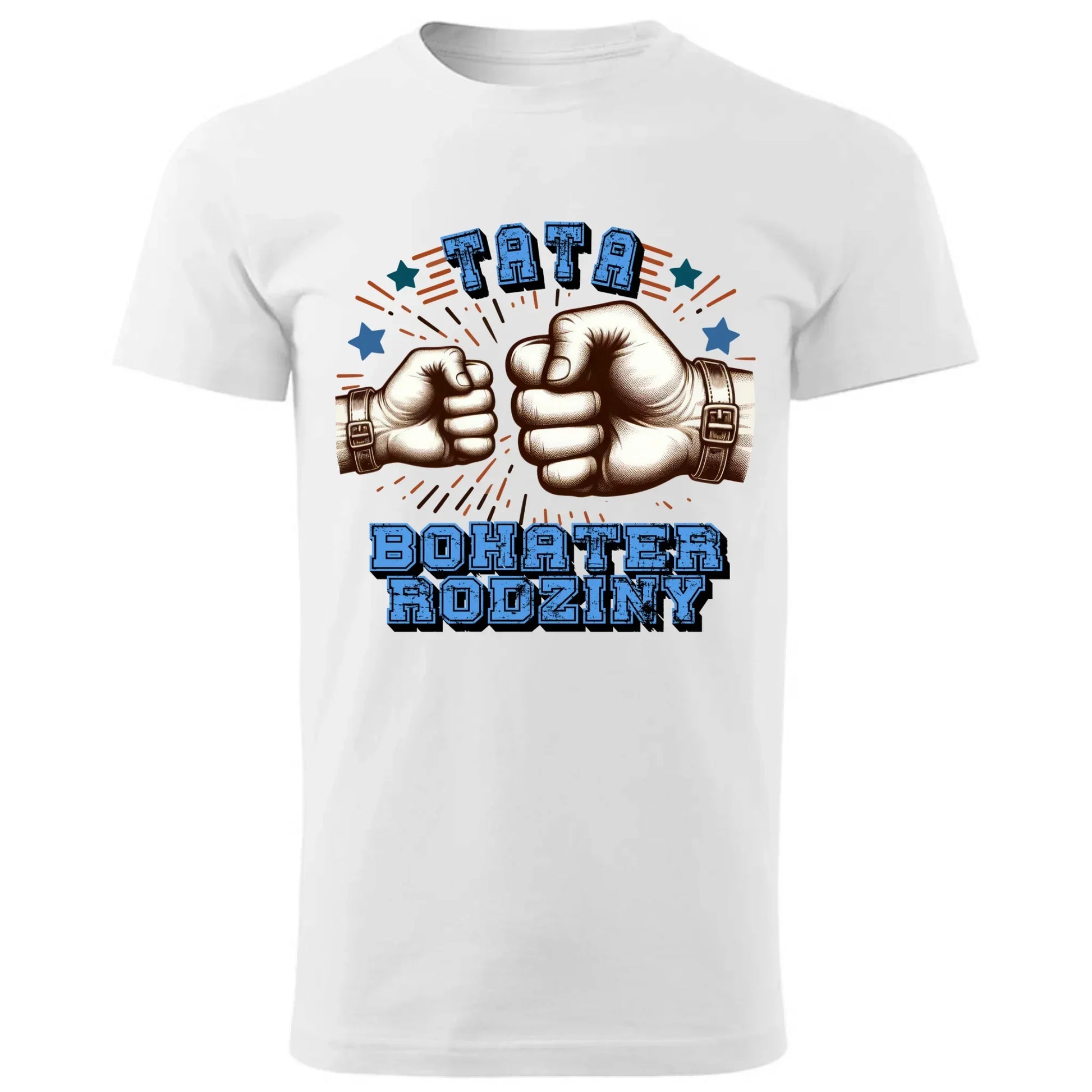 Tata bohater rodziny | Koszulka męska dla taty DT45 - StoryCups.pl