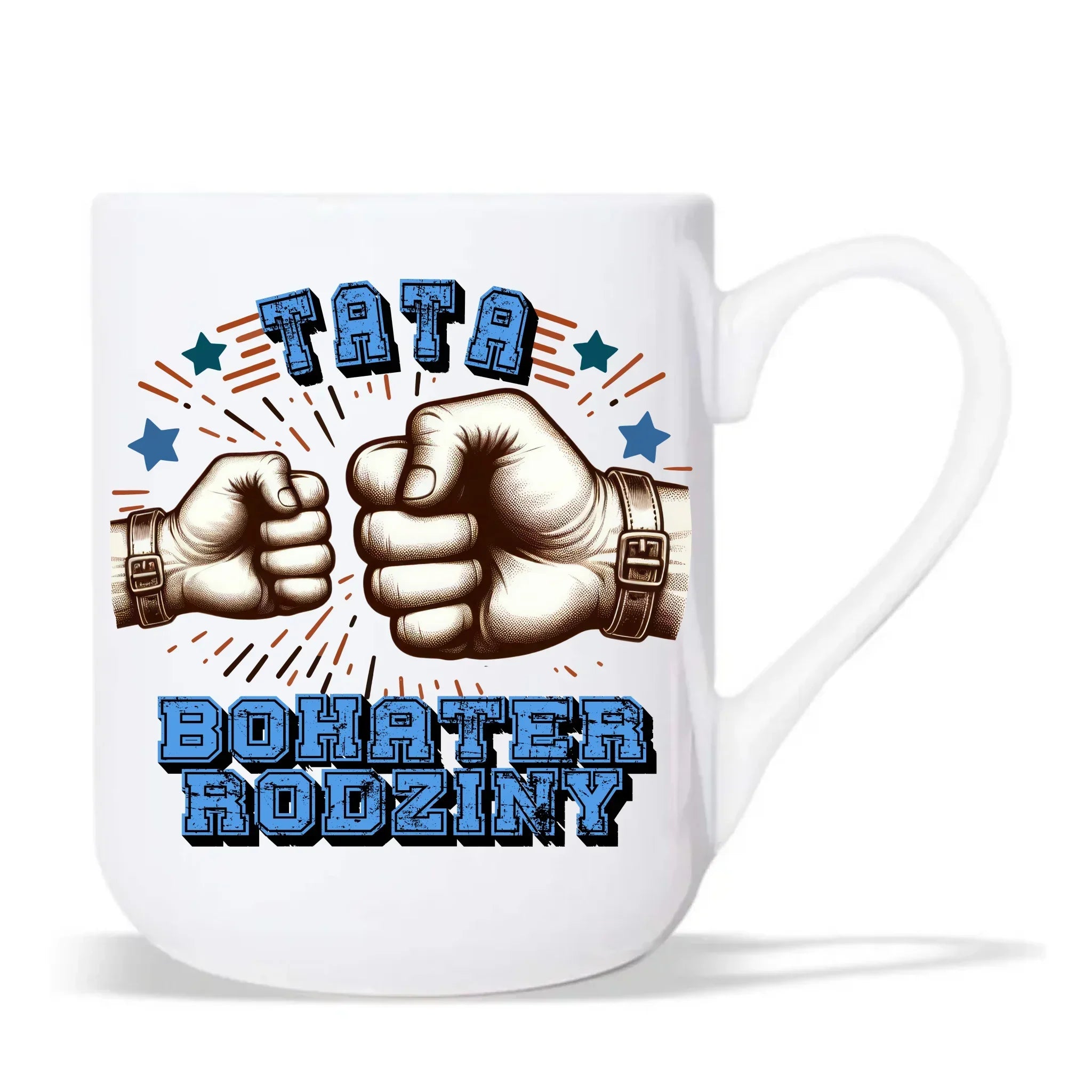 Tata bohater rodziny | Kubek elegant z nadrukiem dla taty DT45 - StoryCups.pl