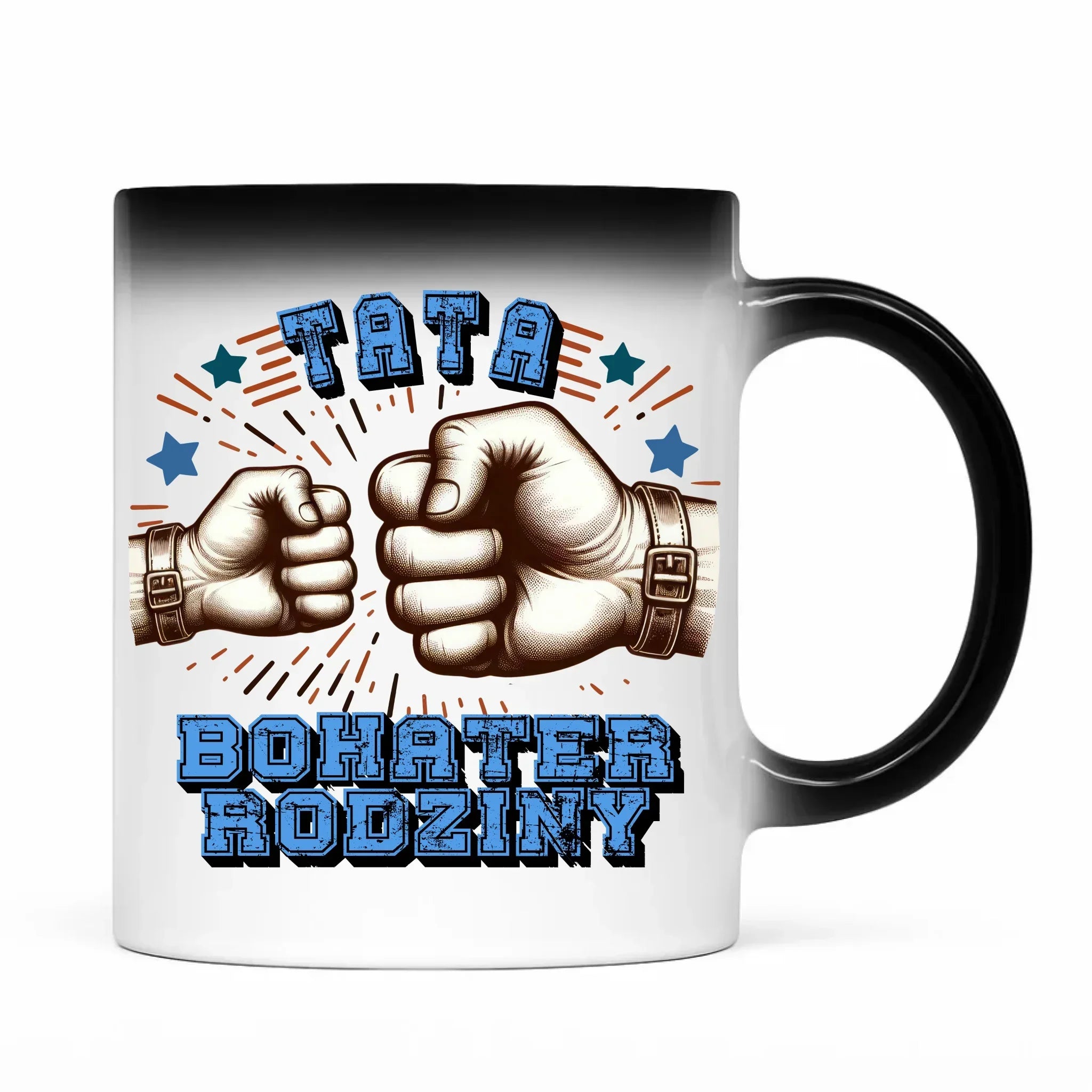 Tata bohater rodziny | Kubek magiczny dla taty DT45 - StoryCups.pl