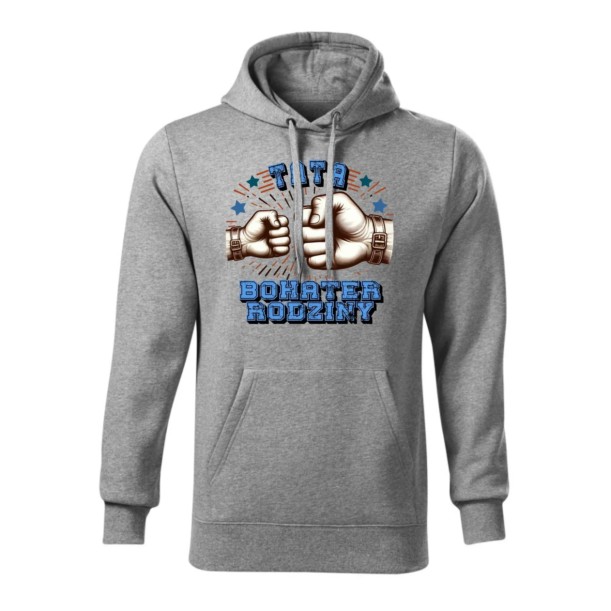 Tata bohater rodziny | Bluza męska z kapturem dla taty DT45 - StoryCups.pl