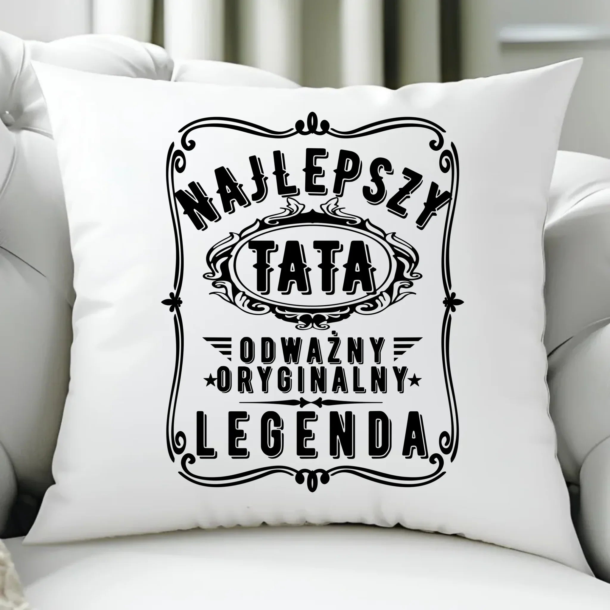 Najlepszy tata legenda | Poduszka dla taty DT47 - StoryCups.pl