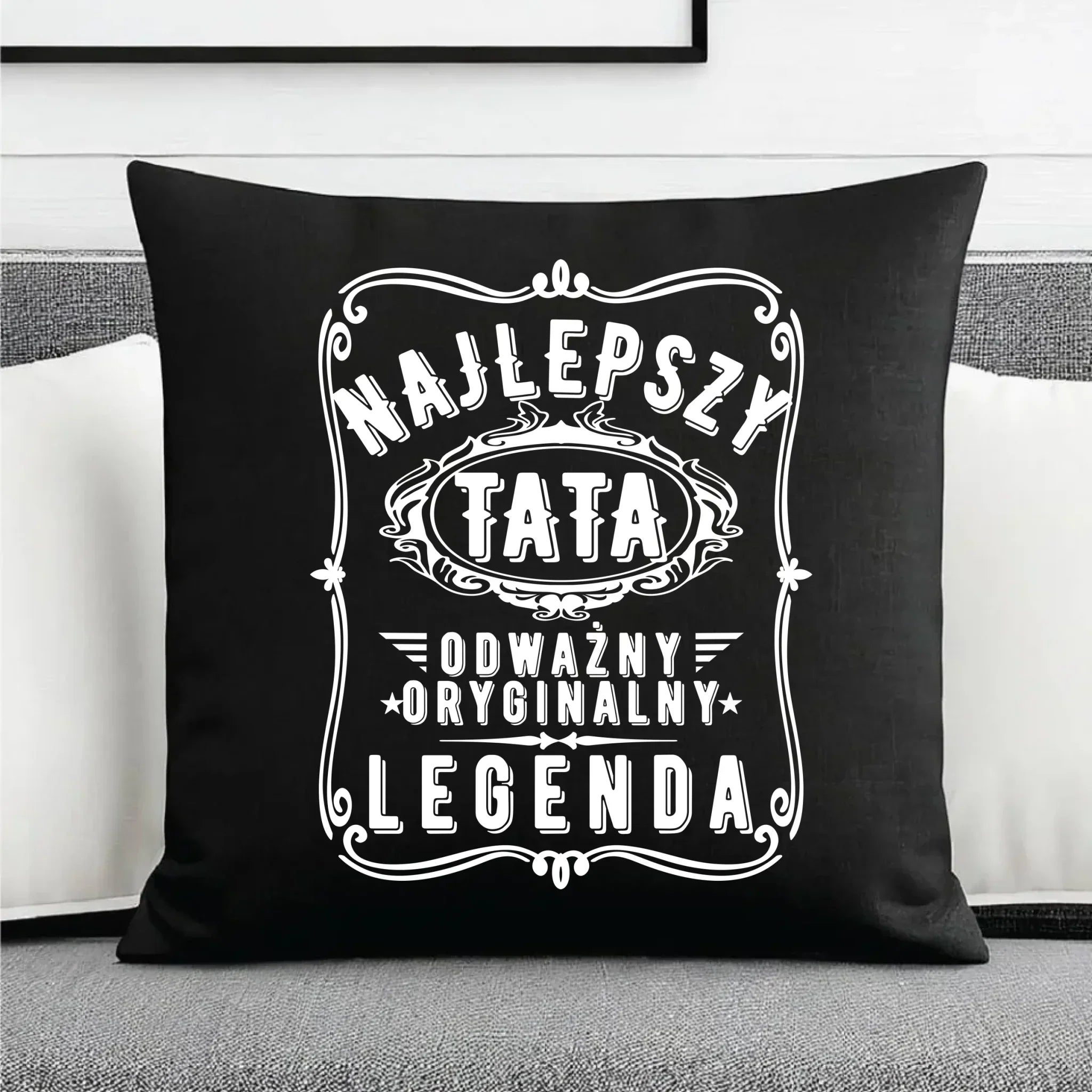 Najlepszy tata legenda | Poduszka dekoracyjna dla taty DT47 - StoryCups.pl