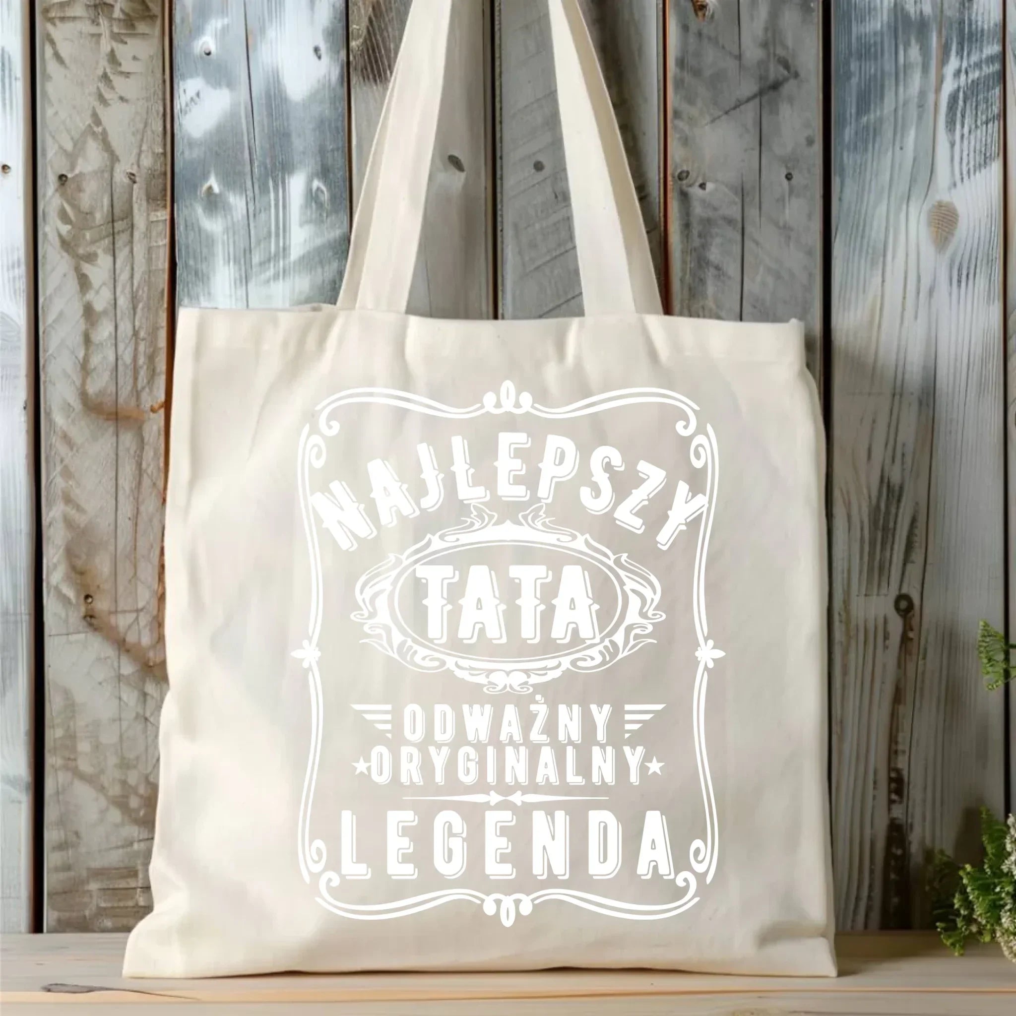 Najlepszy tata legenda | Torba z nadrukiem dla taty DT47 - StoryCups.pl
