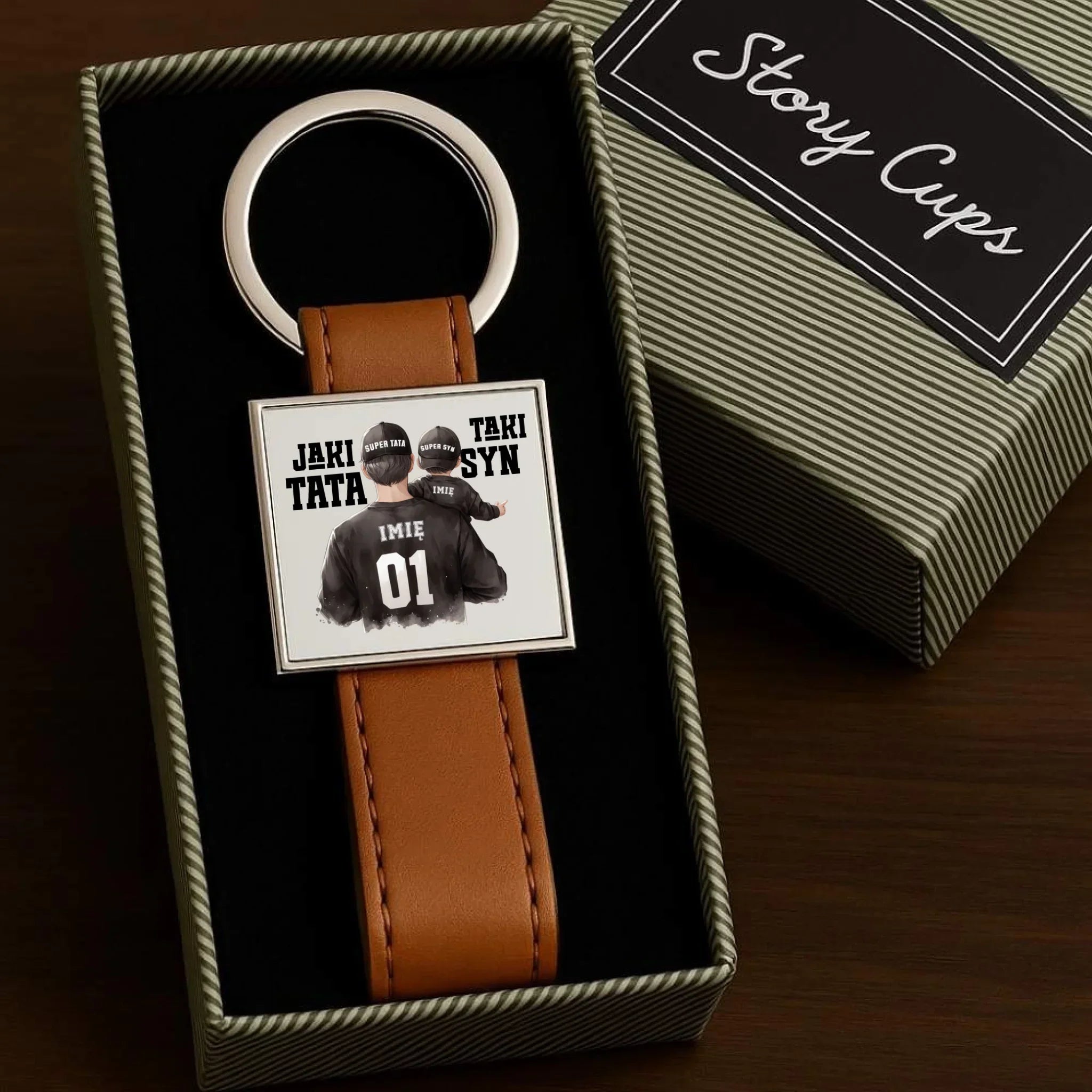 Jaki tata taki syn | Brelok z imionami dla taty DT48 - StoryCups.pl