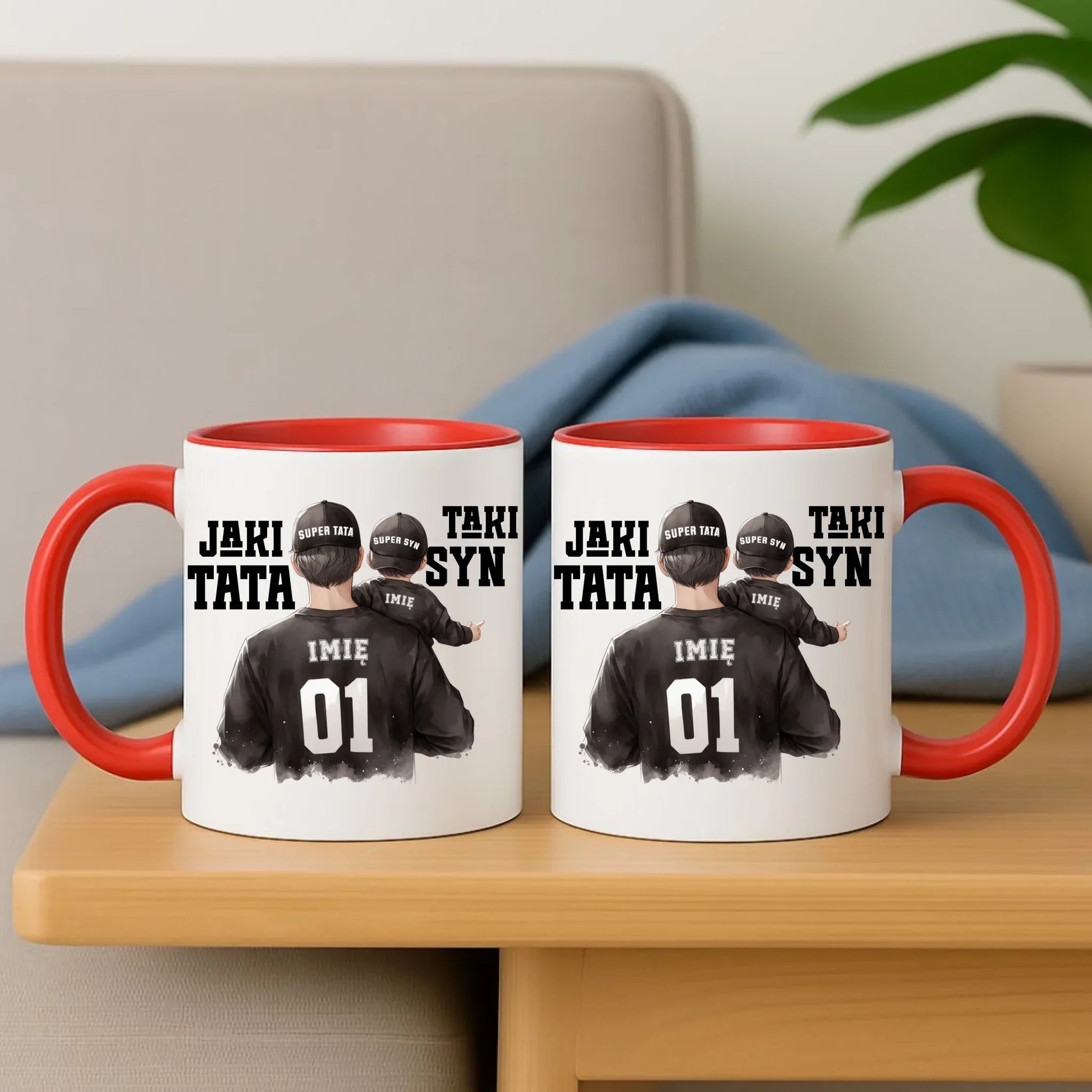 Jaki tata taki syn | Kubek z imionami dla taty DT48 - StoryCups.pl