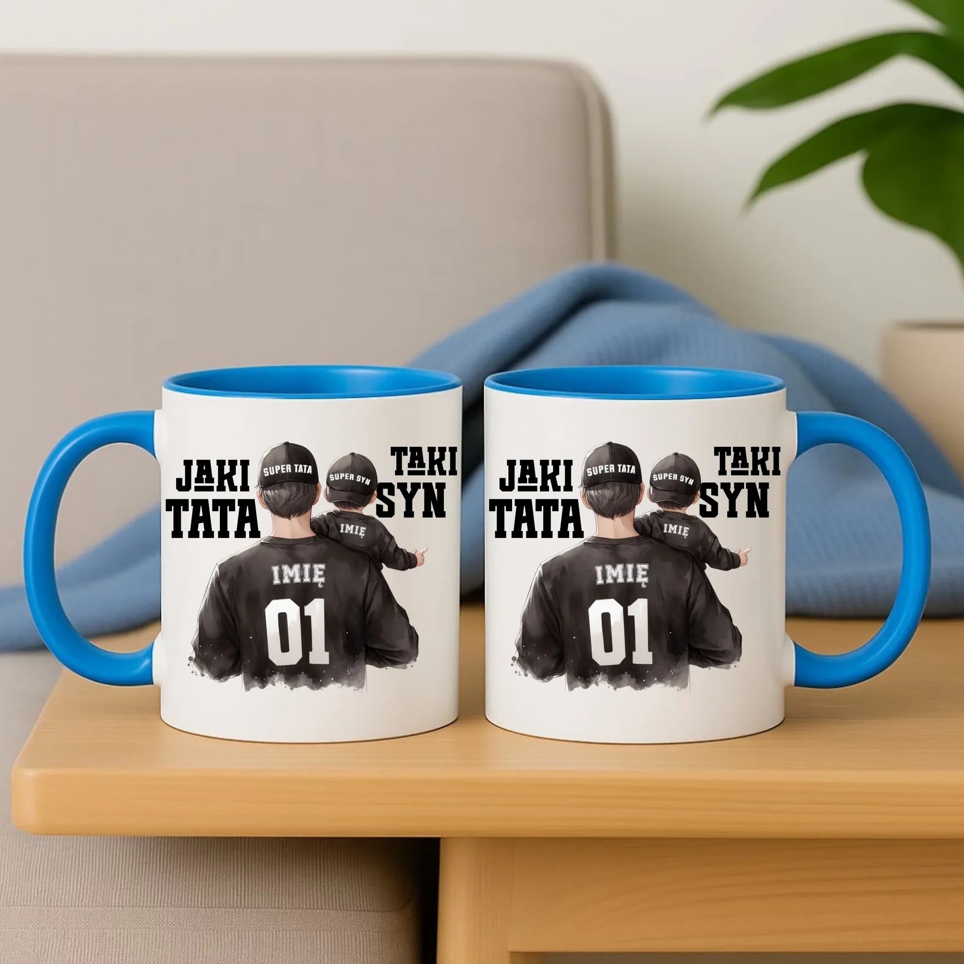 Jaki tata taki syn | Kubek z imionami dla taty DT48 - StoryCups.pl