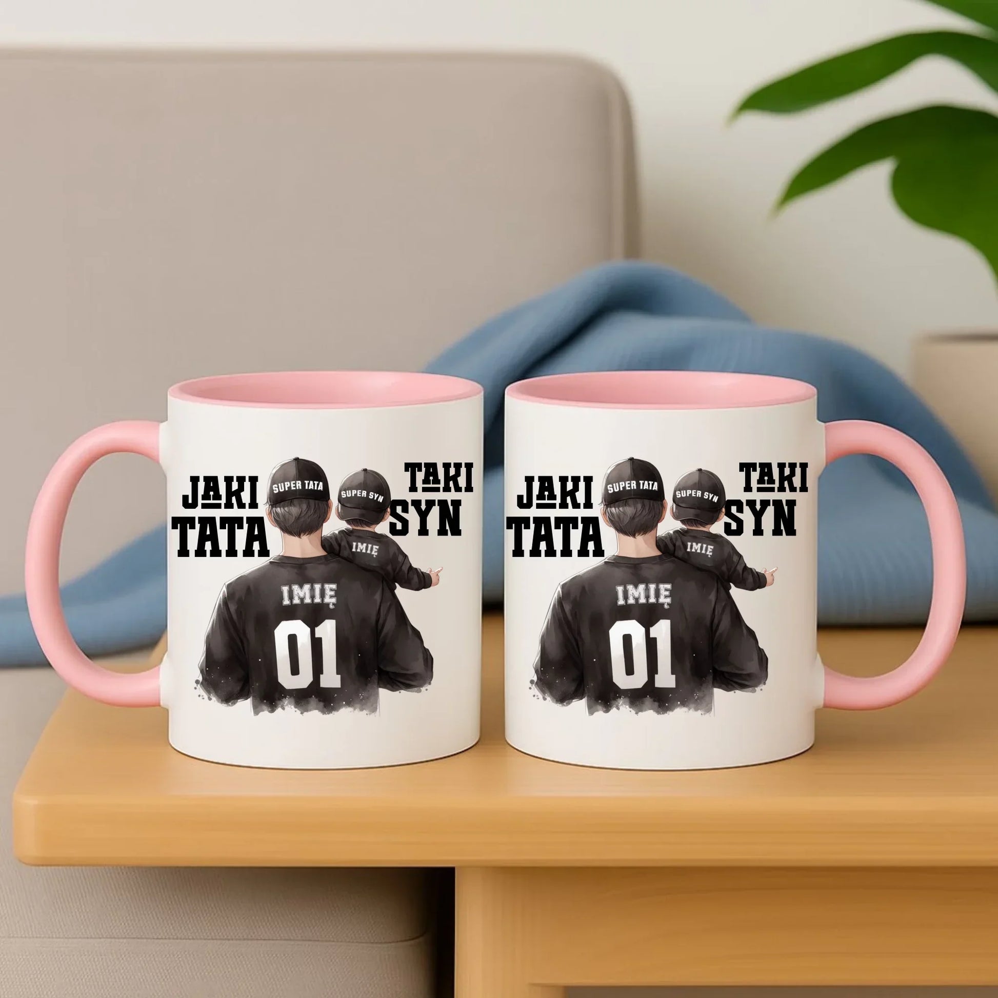Jaki tata taki syn | Kubek z imionami dla taty DT48 - StoryCups.pl