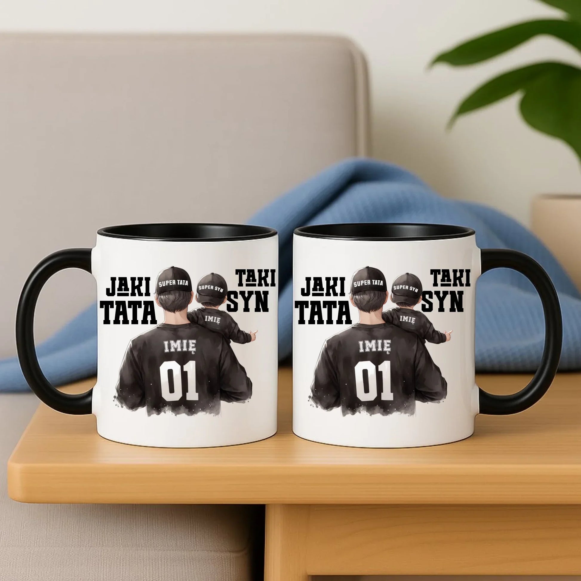 Jaki tata taki syn | Kubek z imionami dla taty DT48 - StoryCups.pl