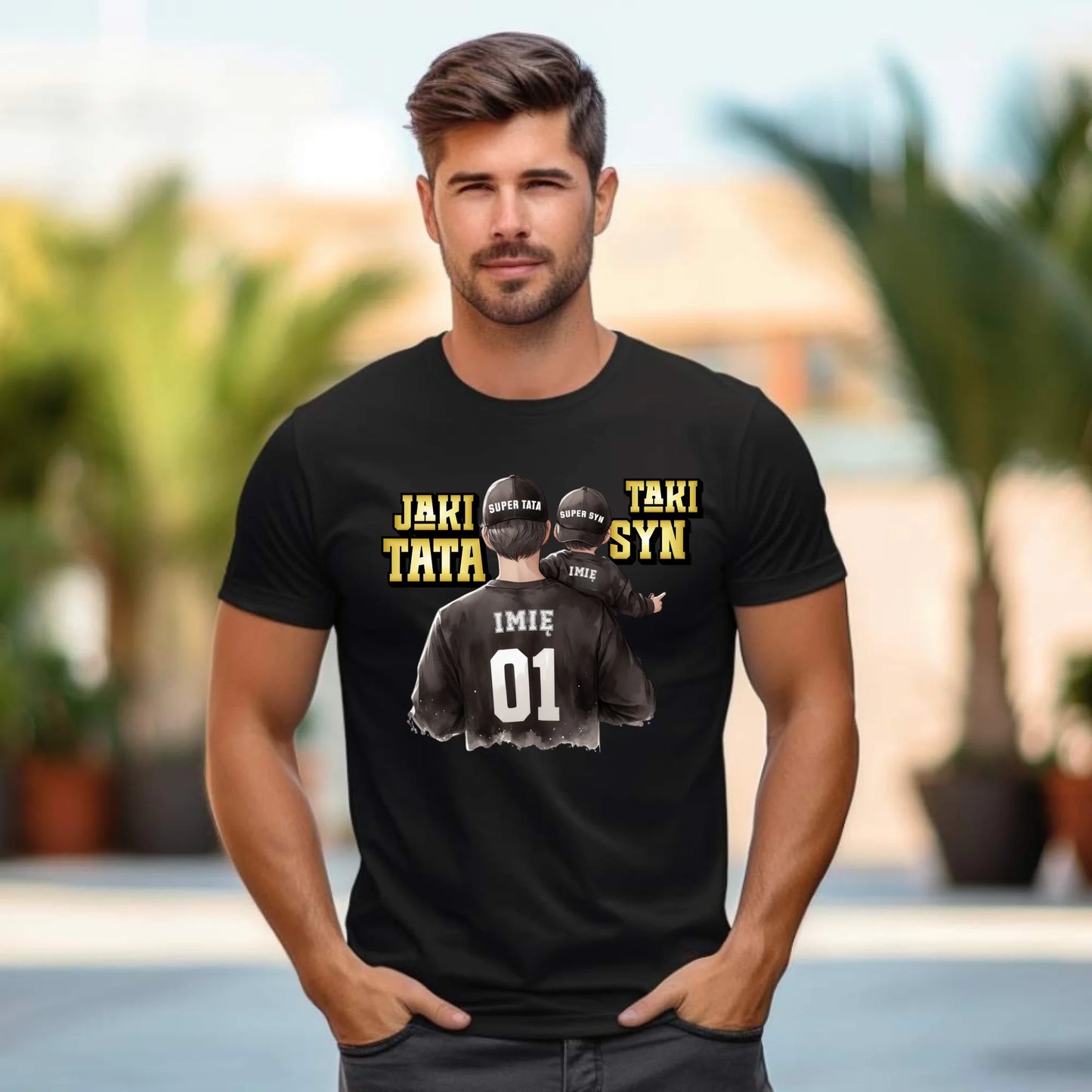 Personalizowana koszulka dla taty – T-shirt z nadrukiem prezent dla taty na Dzień Ojca, urodziny