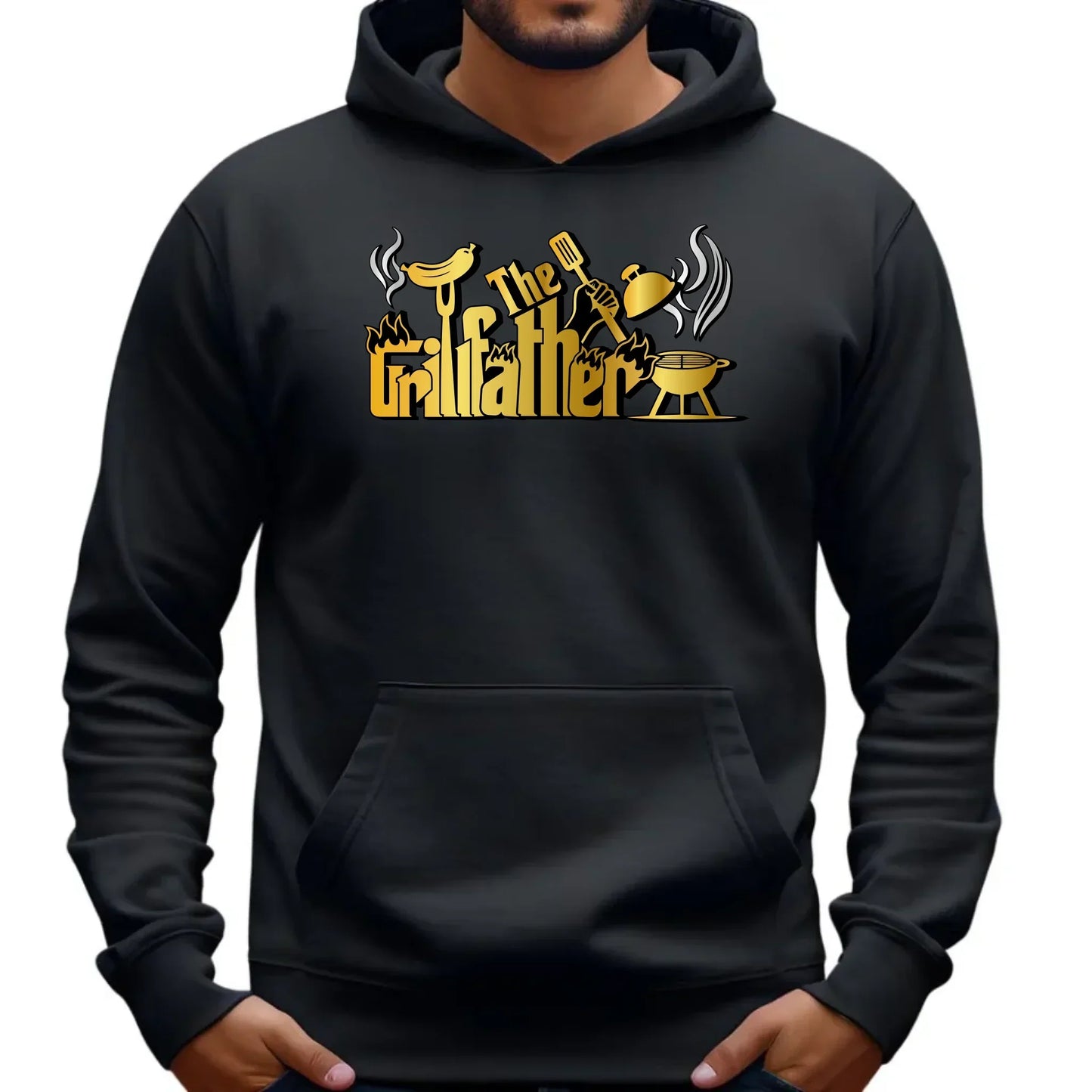The Grillfather | Bluza męska z kapturem dla taty DT49 - StoryCups.pl