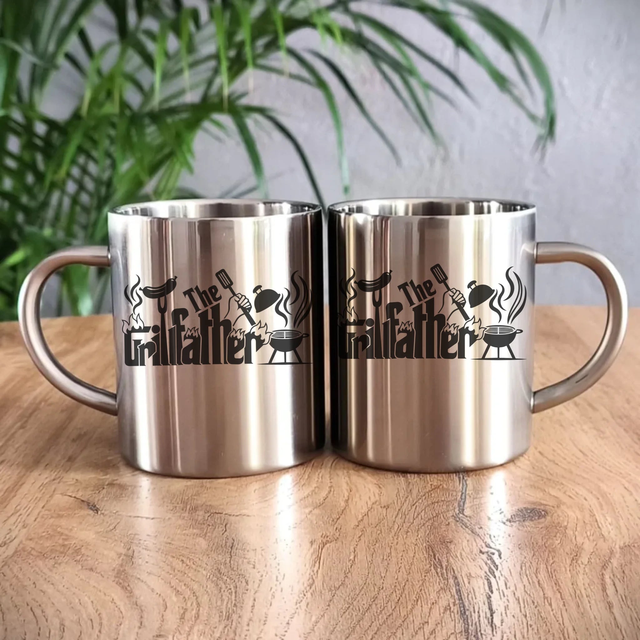 The Grillfather | Metalowy kubek dla taty DT49 - StoryCups.pl