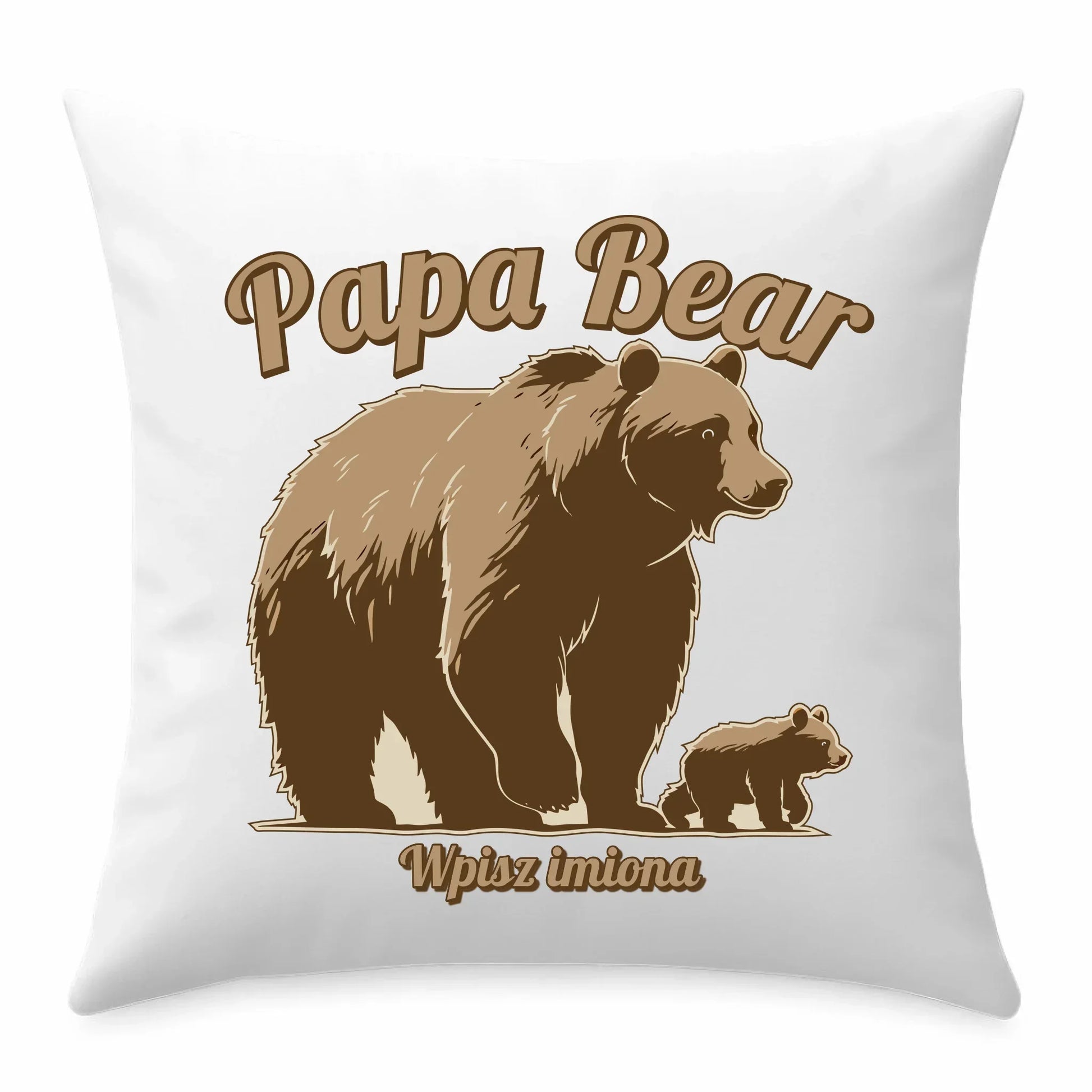 Papa Bear imiona | Poduszka dla taty DT50 - StoryCups.pl