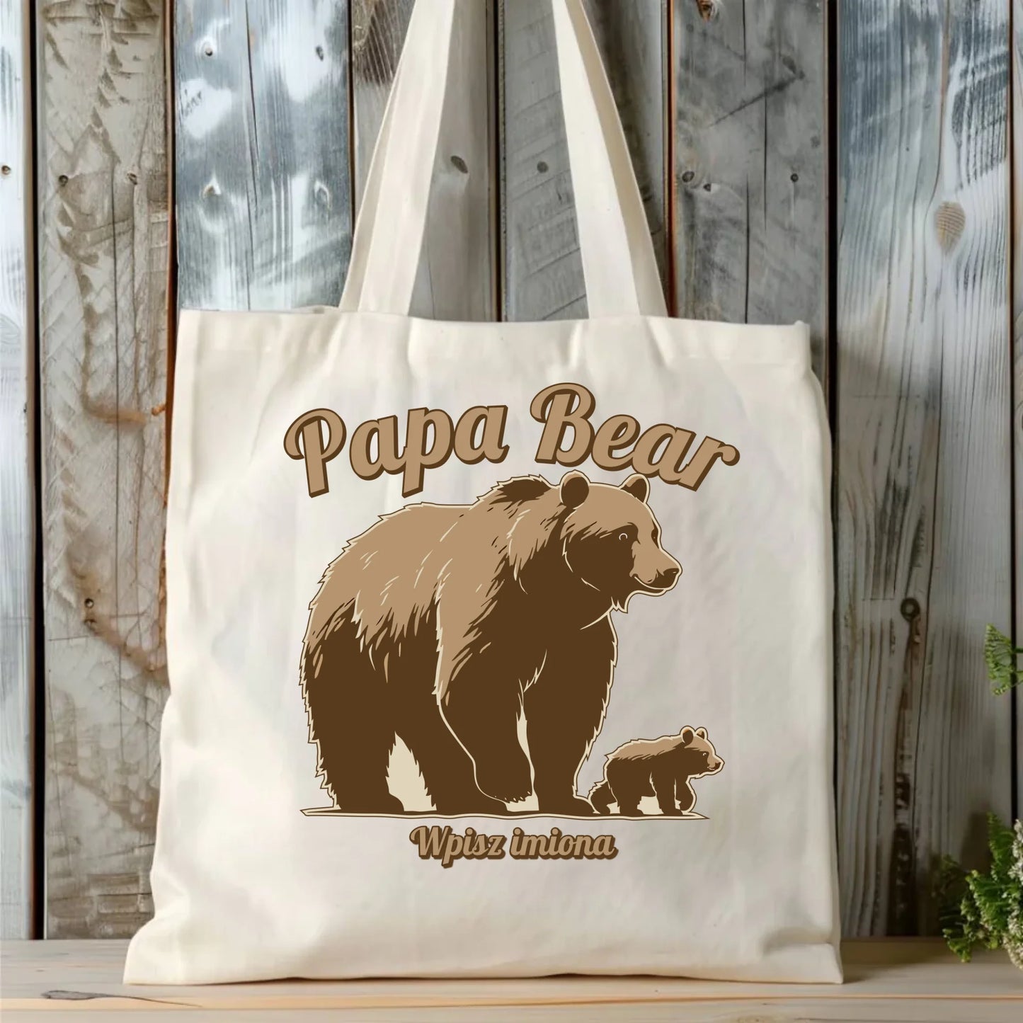 Personalizowana eco torba z nadrukiem dla taty - naturalna - prezent dla taty, Dzień Ojca, Święta, Urodziny