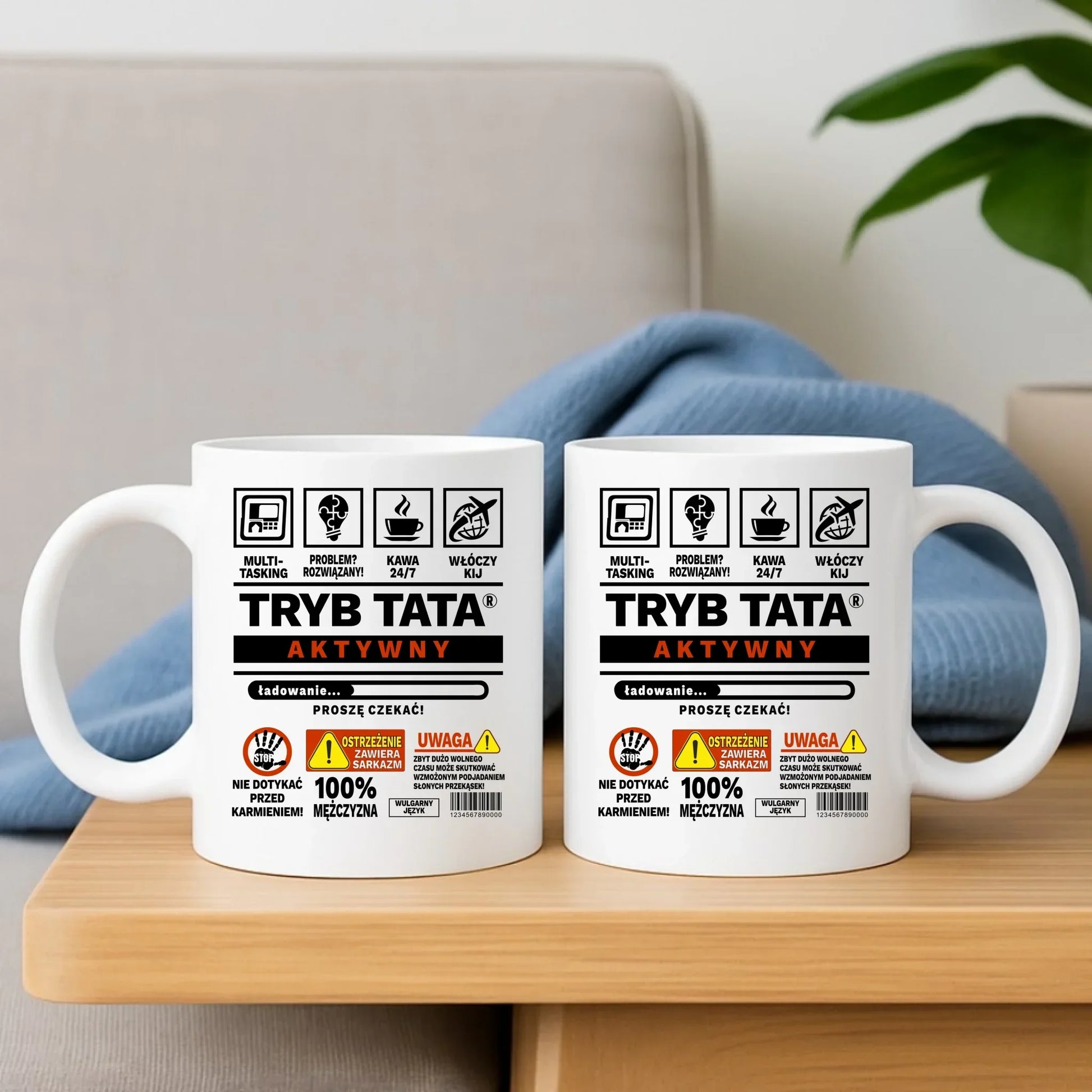 Tryb tata aktywny | Zestaw poduszka i kubek dla taty DT51 - StoryCups.pl