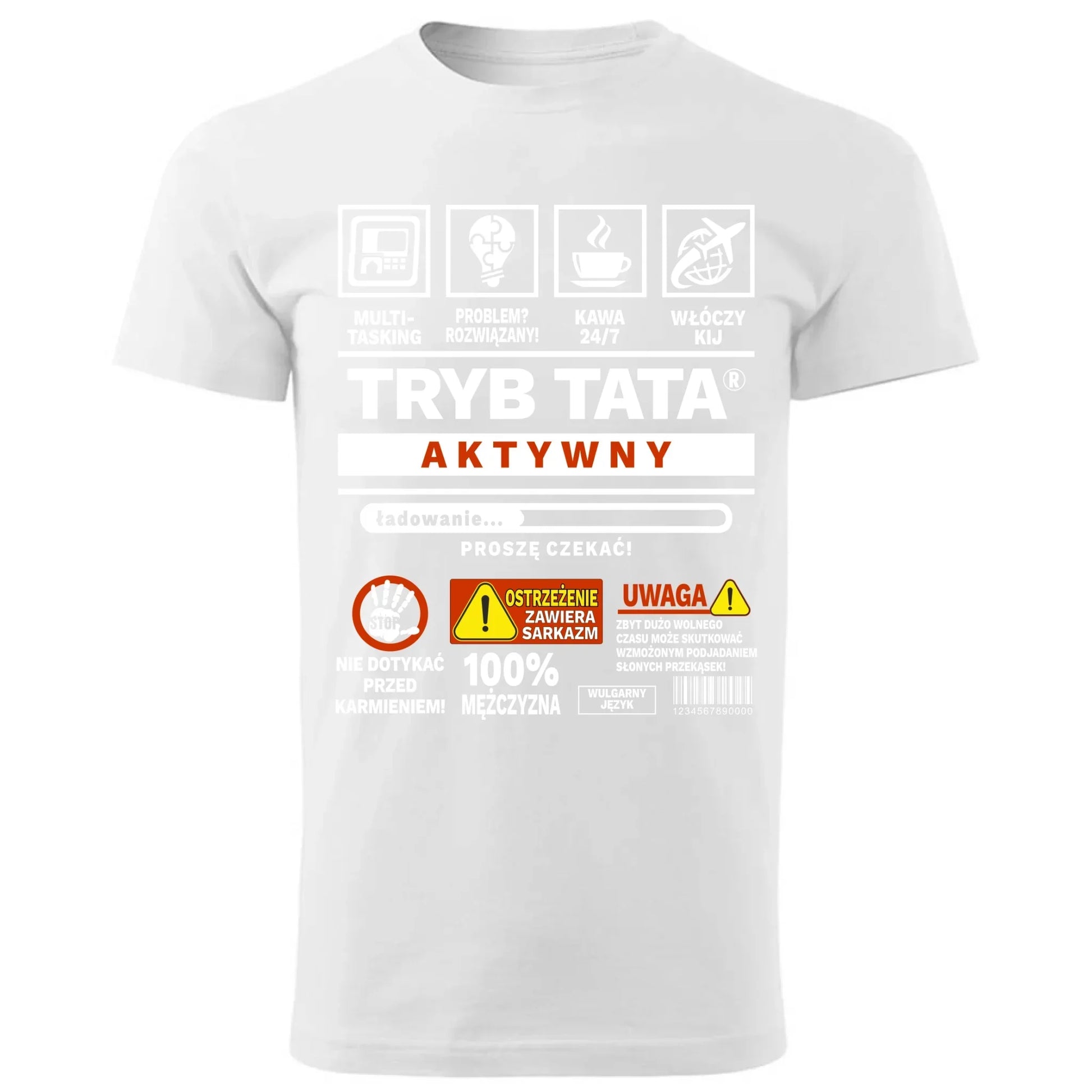 Tryb tata aktywny | Koszulka męska z nadrukiem na prezent DT51 - StoryCups.pl
