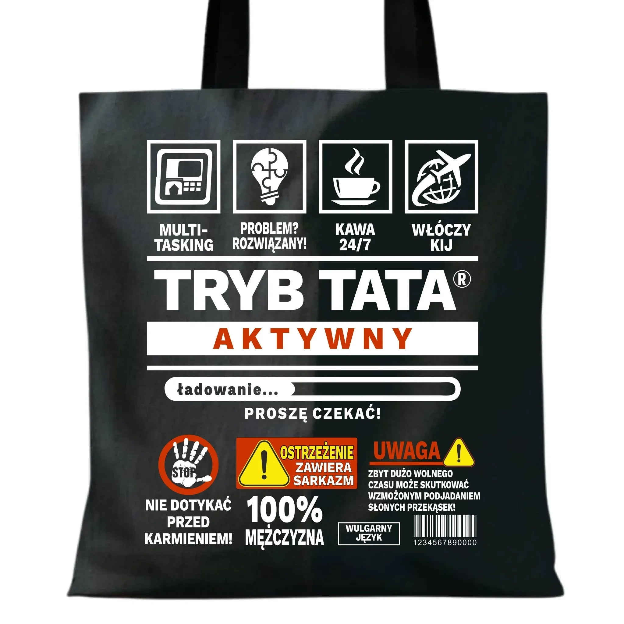 Tryb tata aktywny | Torba z nadrukiem na prezent DT51 - StoryCups.pl