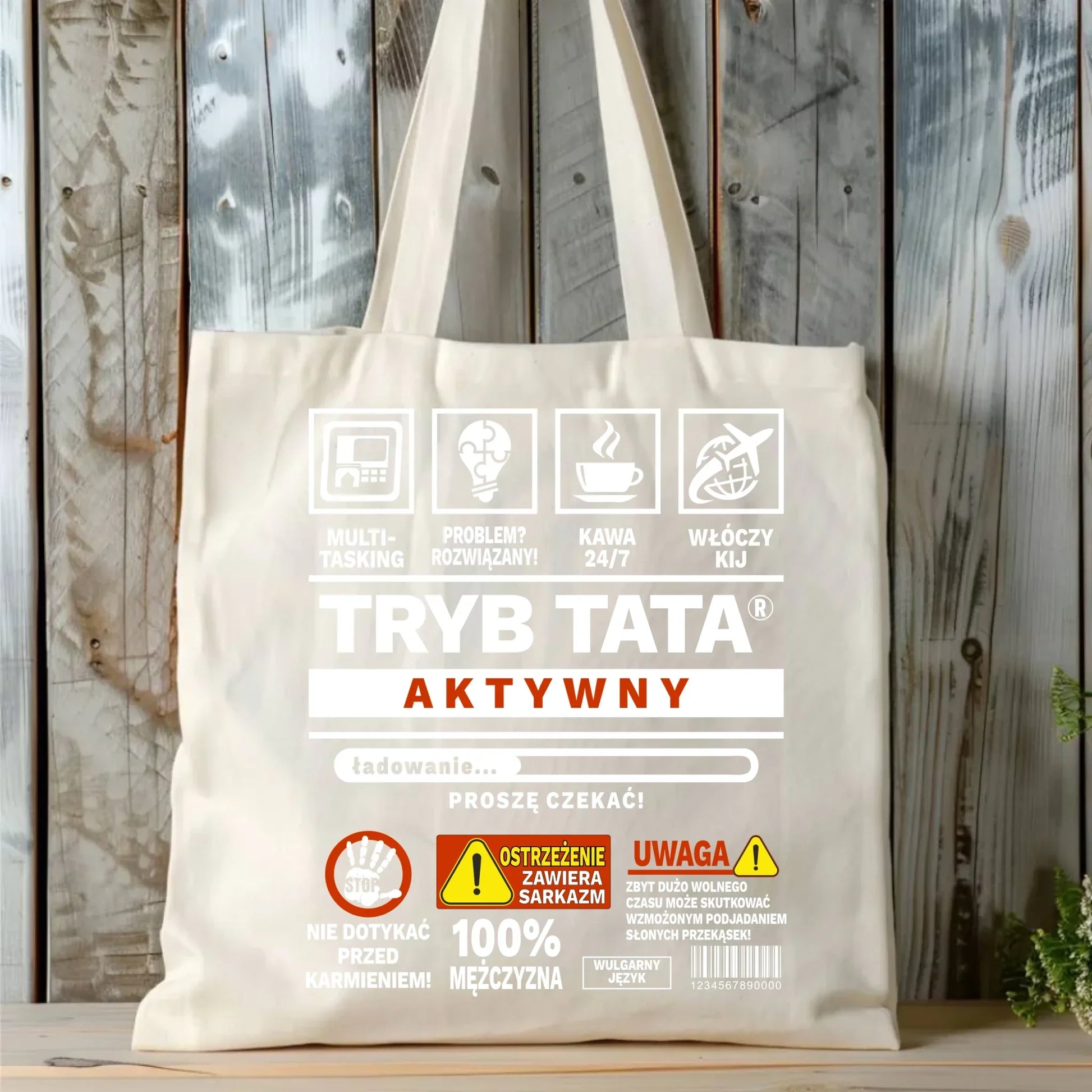 Tryb tata aktywny | Torba z nadrukiem na prezent DT51 - StoryCups.pl